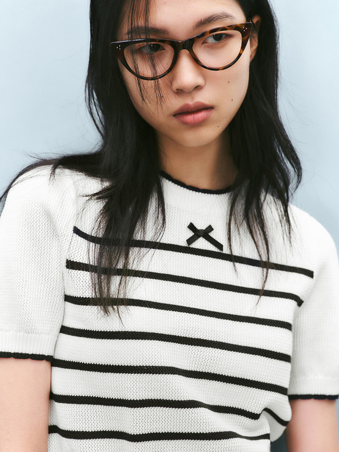 Knitted Striped T-Shirts