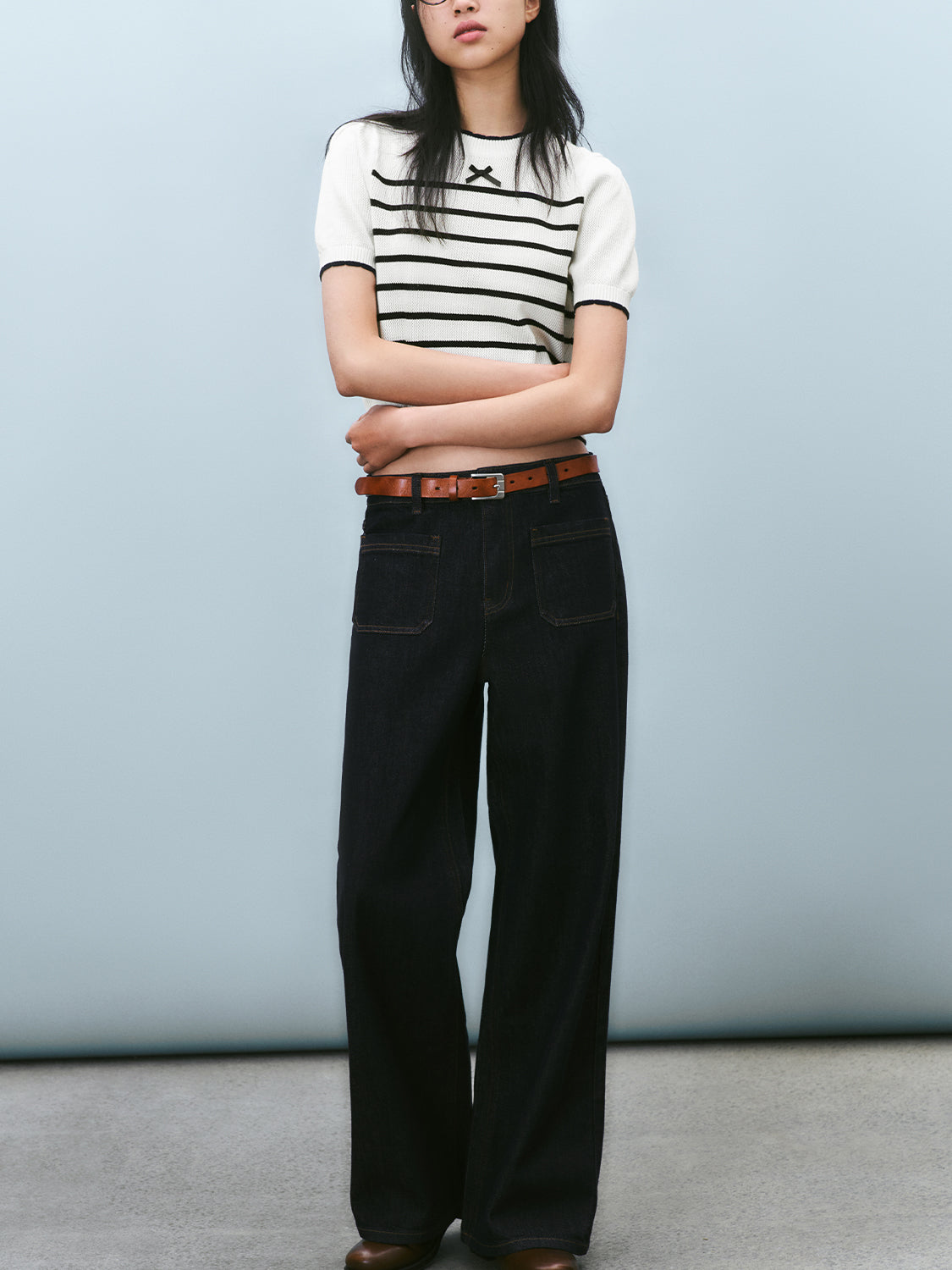 Knitted Striped T-Shirts