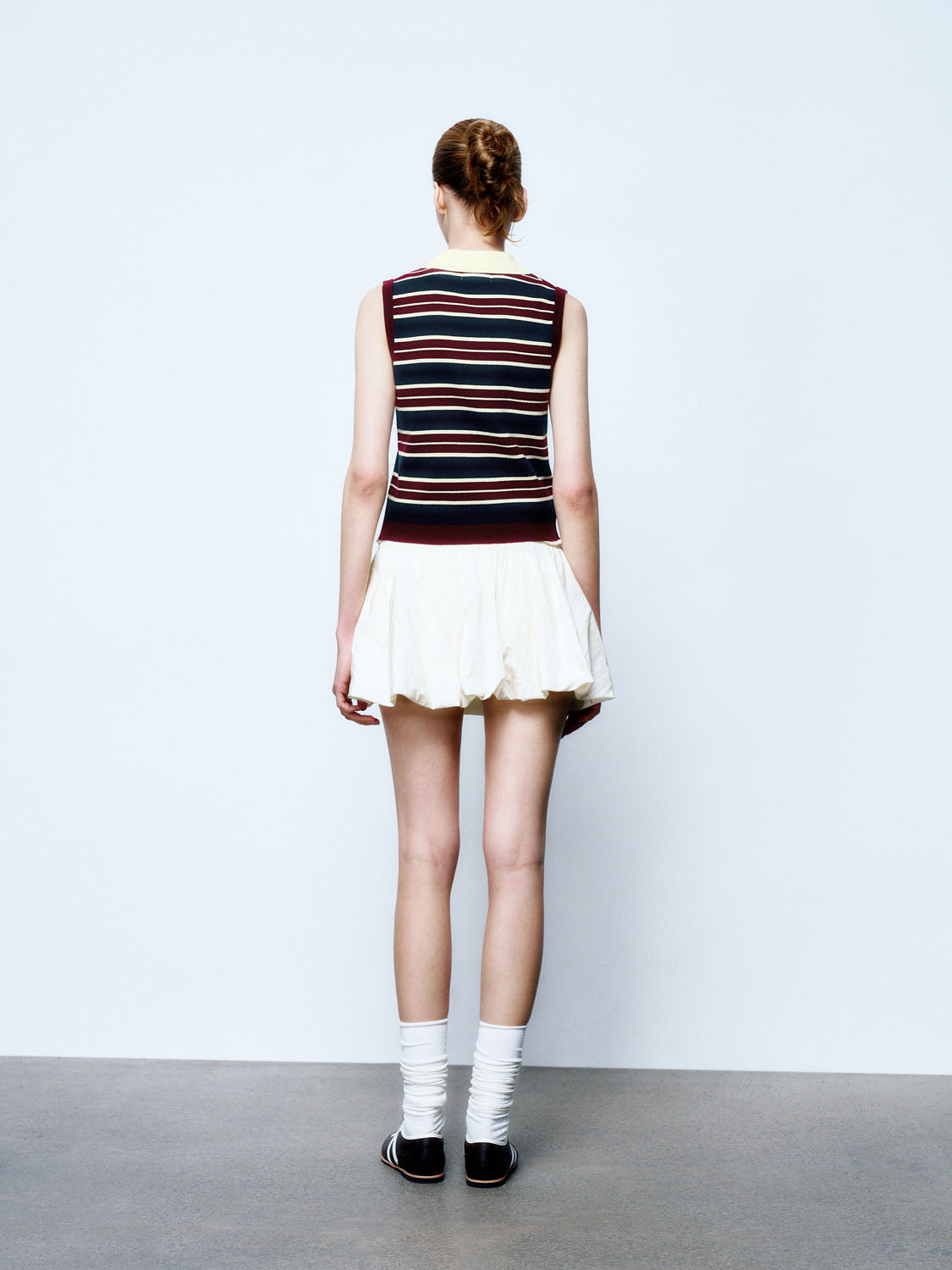 Sleeveless Striped Knitted T-Shirts