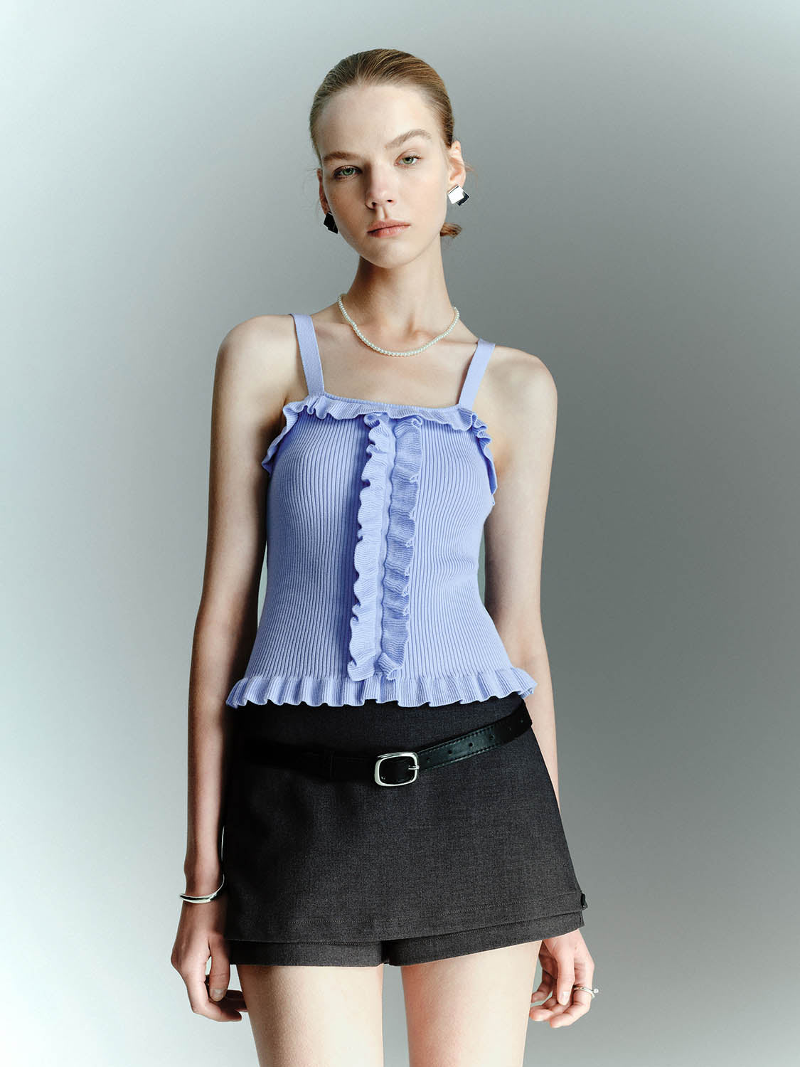 Skinny Knitted Cami Tops