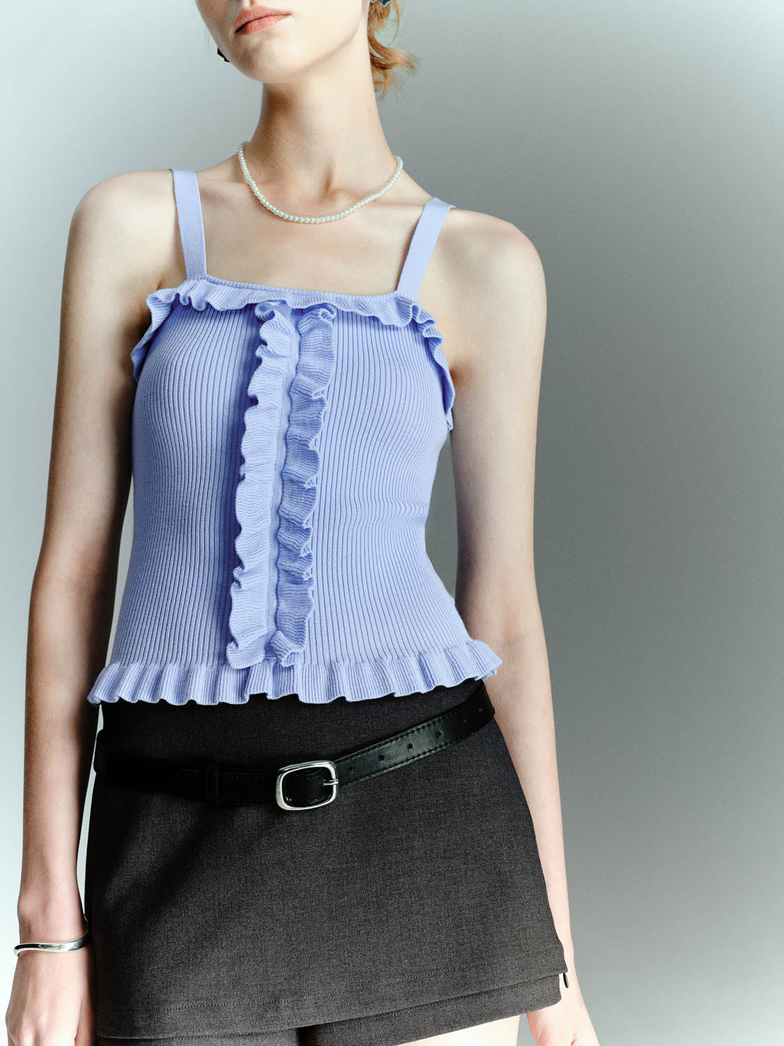 Skinny Knitted Cami Tops