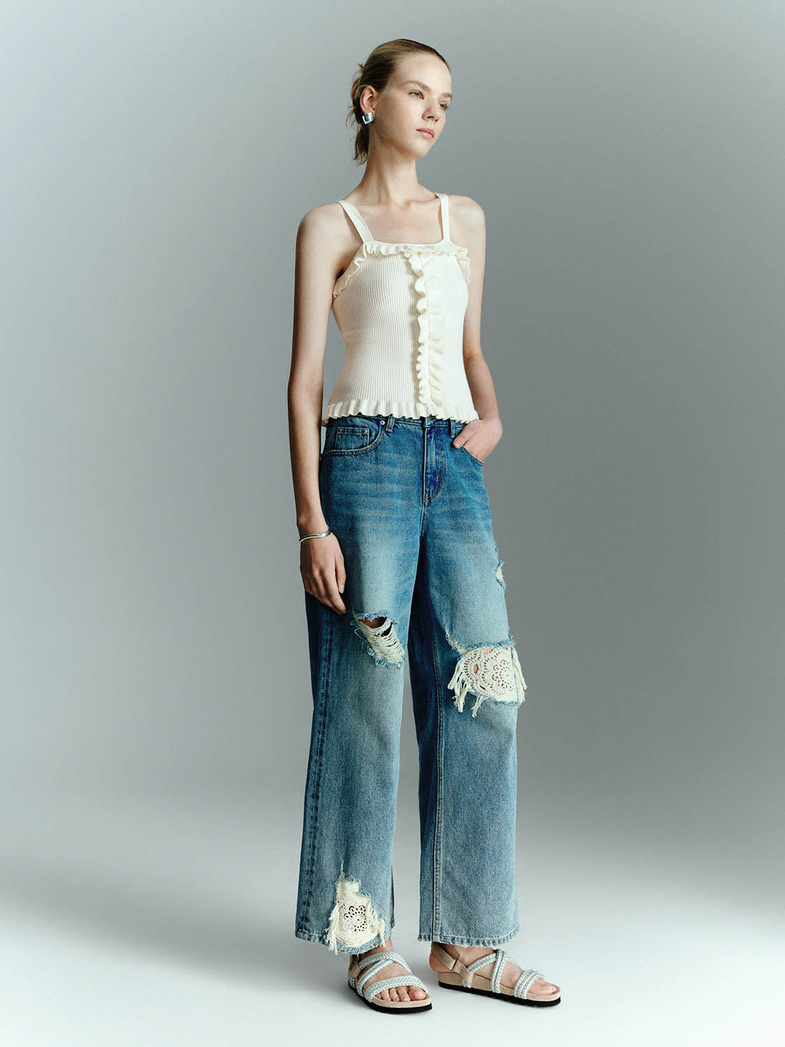 Skinny Knitted Cami Tops
