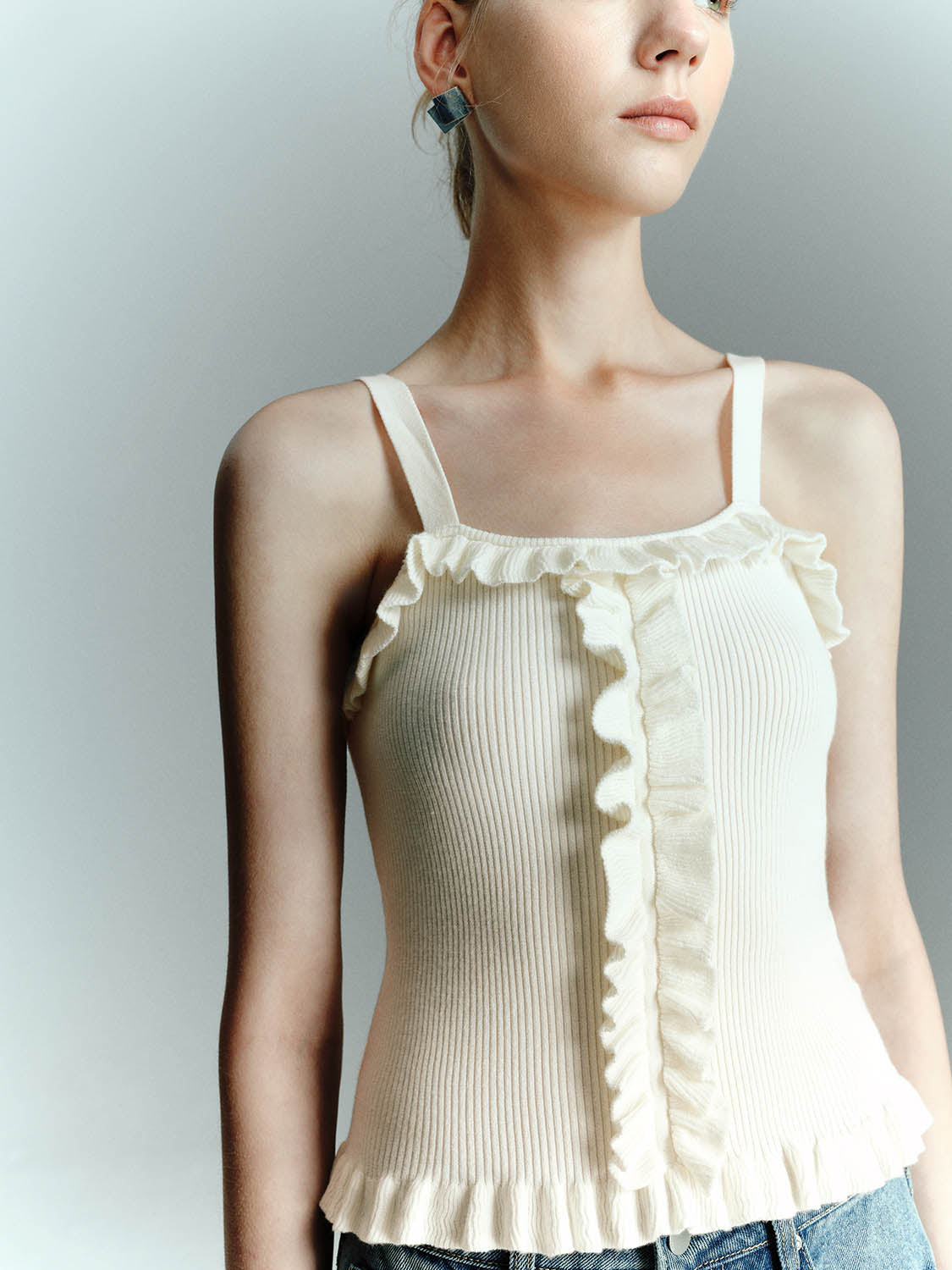 Skinny Knitted Cami Tops