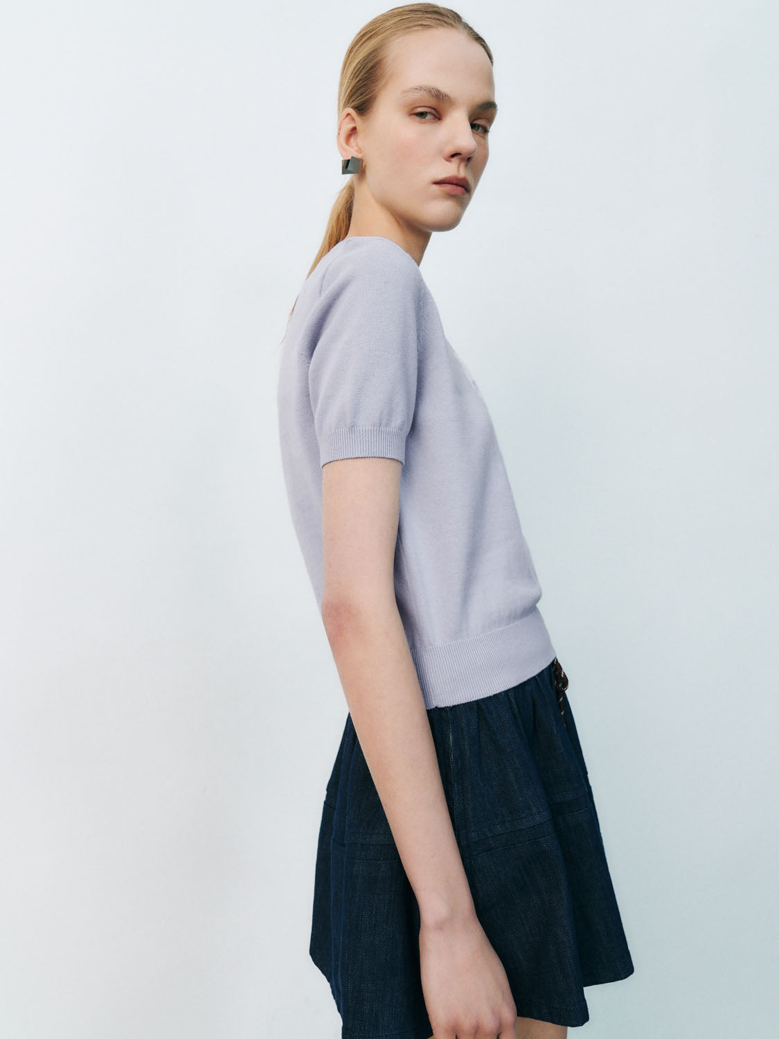 Knitted Short Sleeve T-Shirts