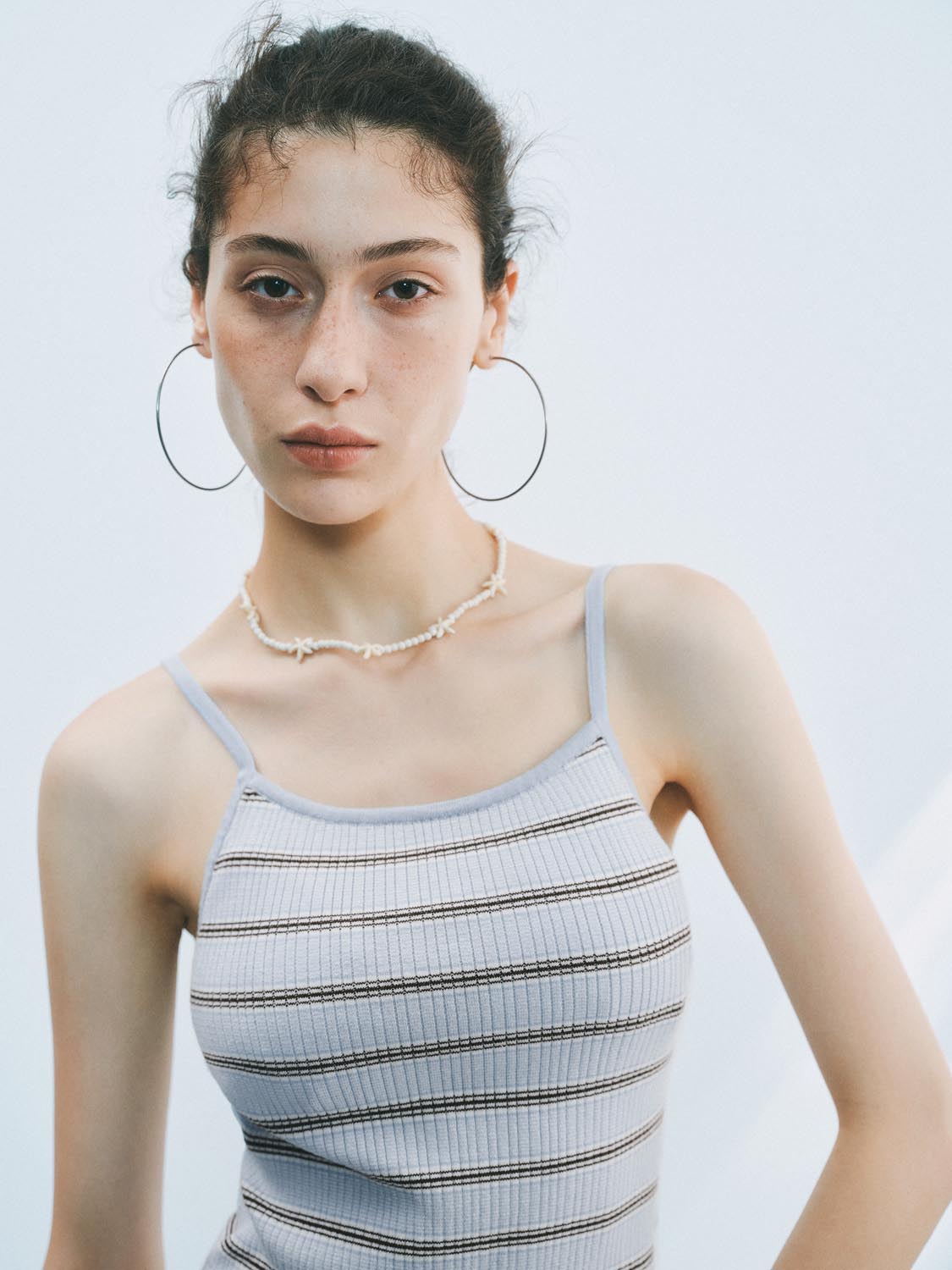 Knitted Stripe Strap Tops