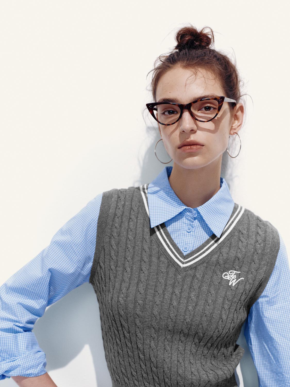2 In 1 Embroidered Knitted T-Shirts