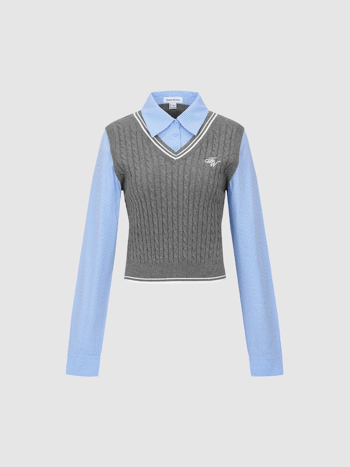 2 In 1 Embroidered Knitted T-Shirts