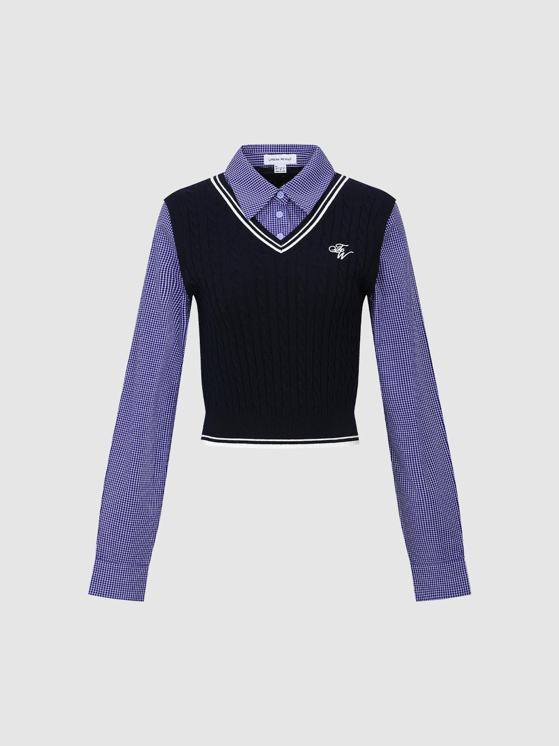 2 In 1 Embroidered Knitted T-Shirts
