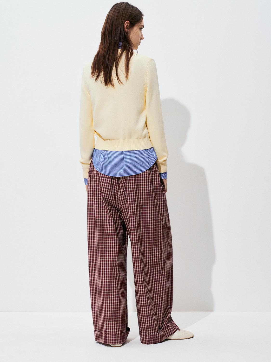 Printed Crew Neck Knitted Cardigans