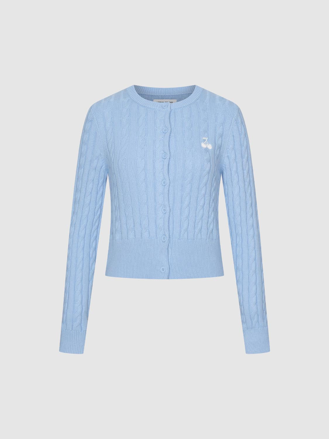 Embroidered Cable Knitted Cardigans