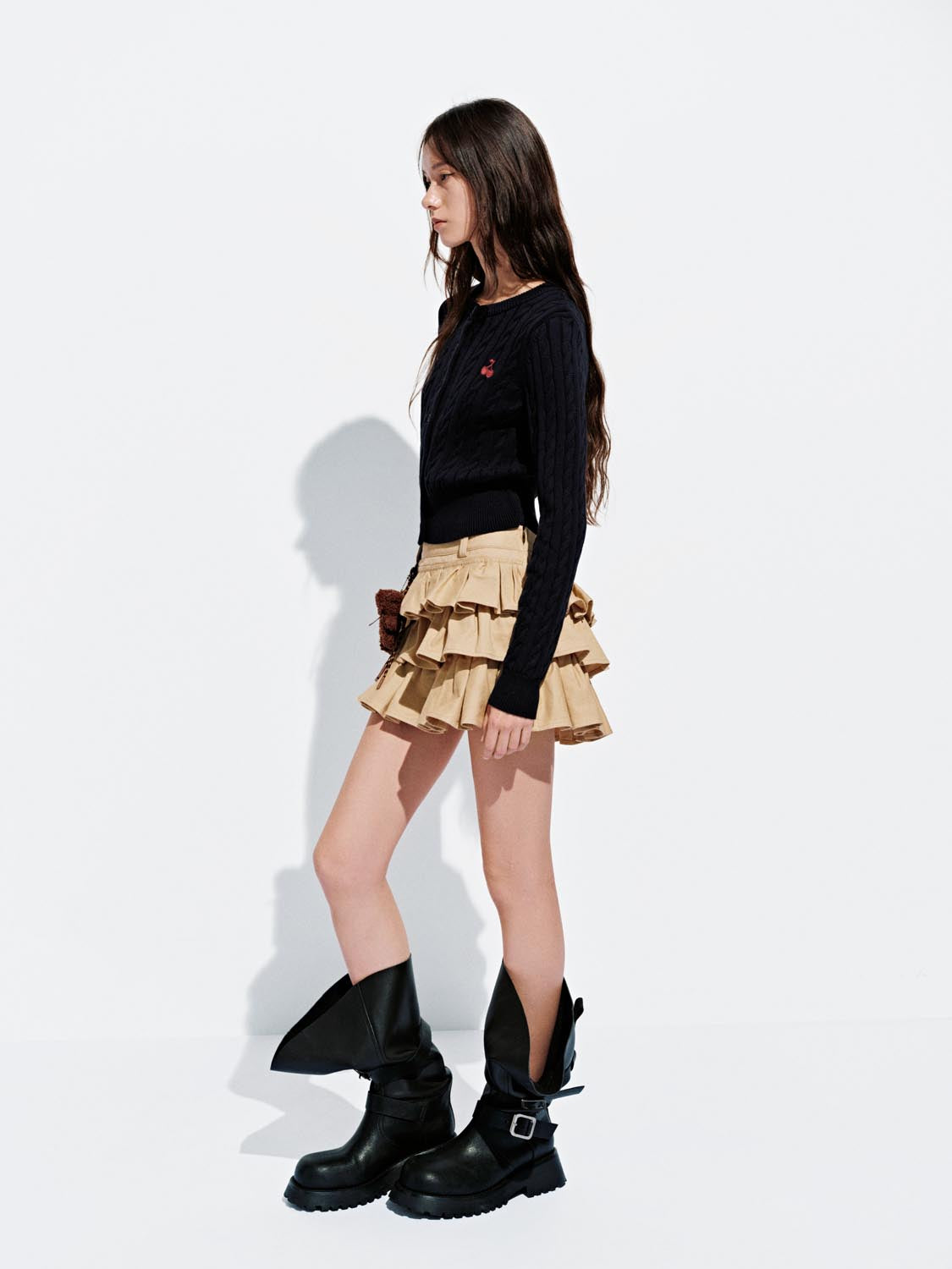 Embroidered Cable Knitted Cardigans