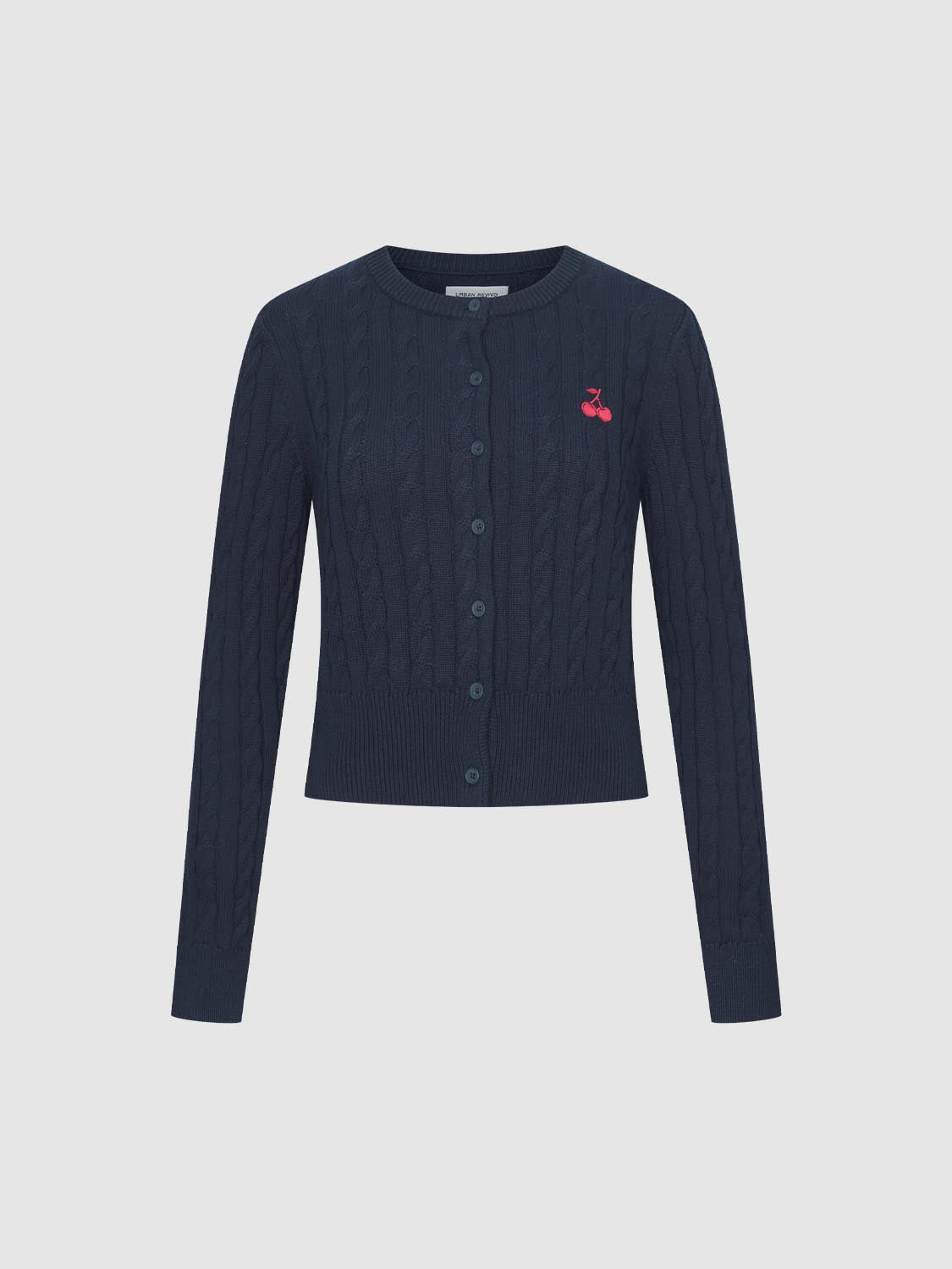 Embroidered Cable Knitted Cardigans