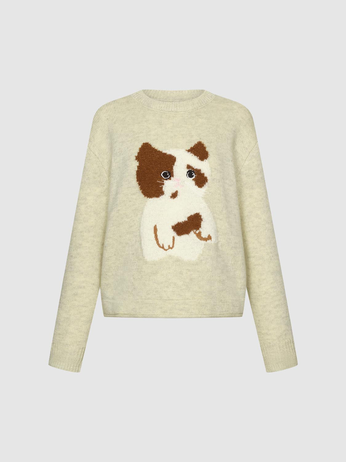 Kitten Long Sleeve Knitted T-Shirts