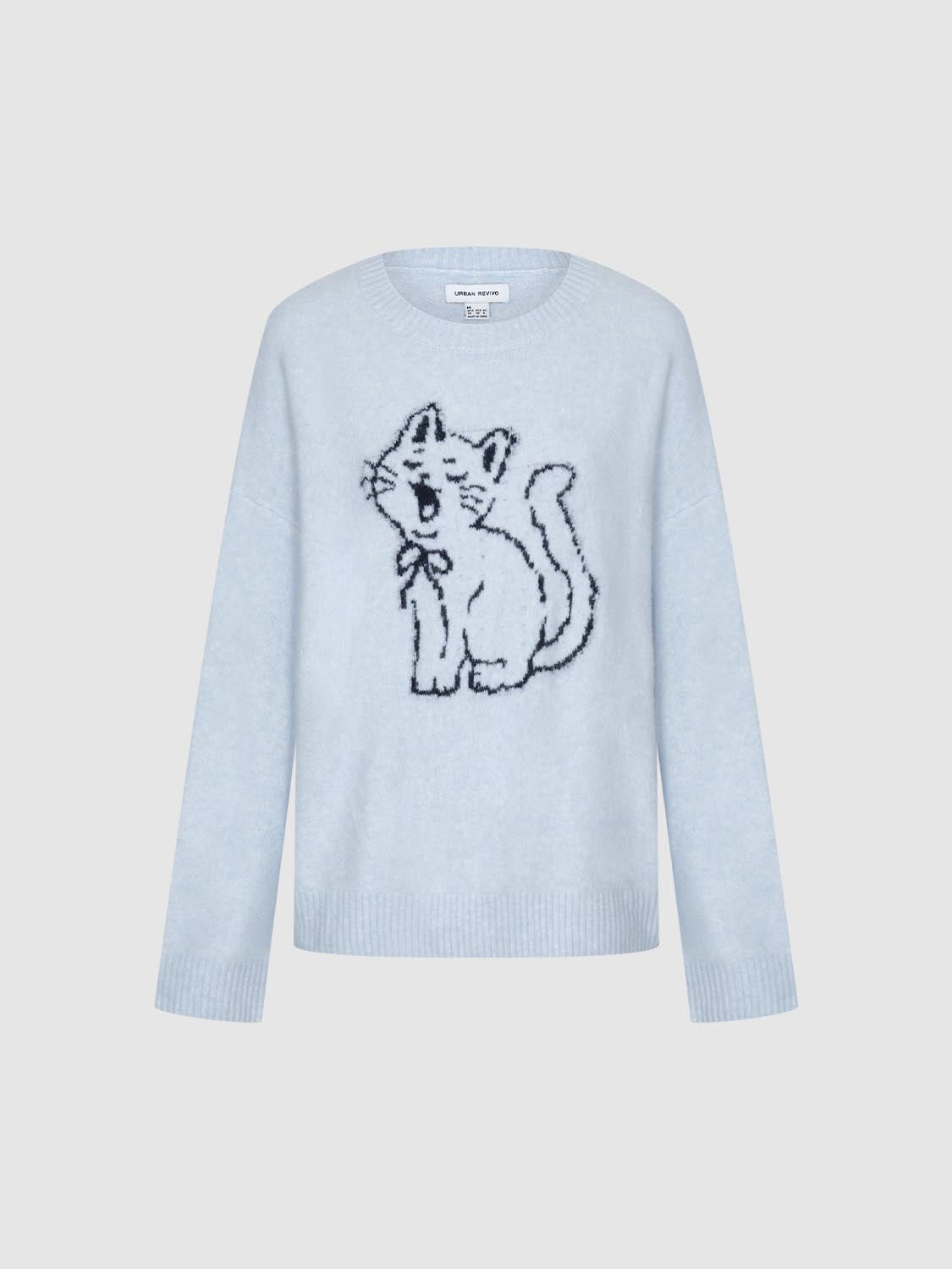 Intarsia Long Sleeve Knitted T-Shirts