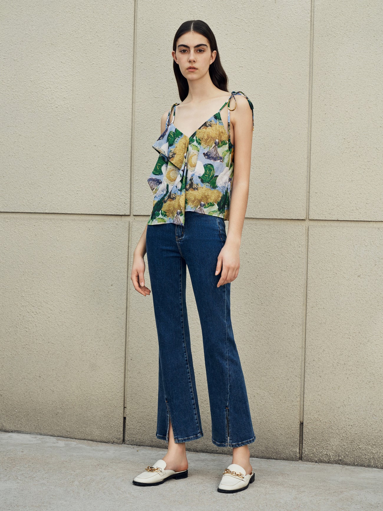 Scenery Pattern Pinted Cami Top