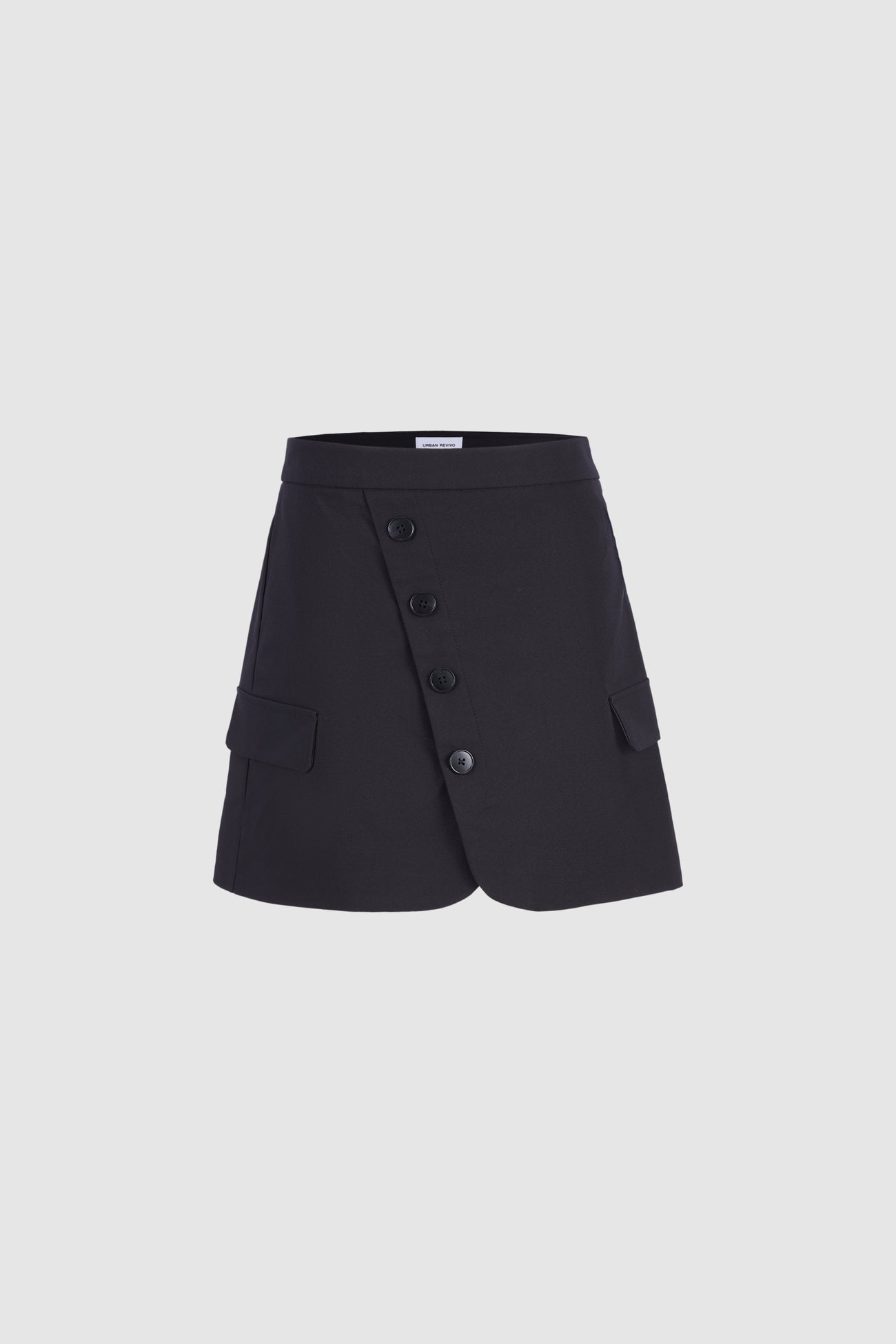 Fake Pockets Mini A-Line Skirt