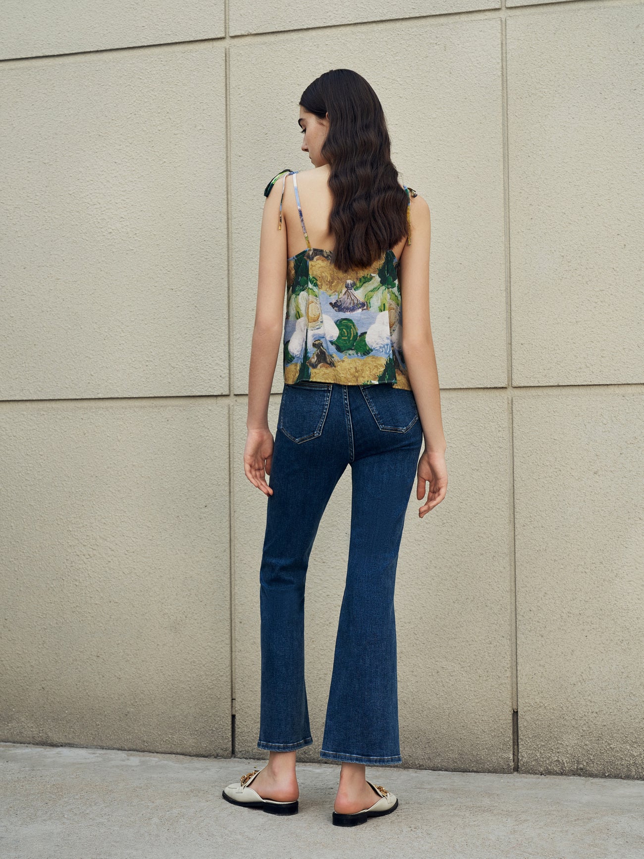 Scenery Pattern Pinted Cami Top