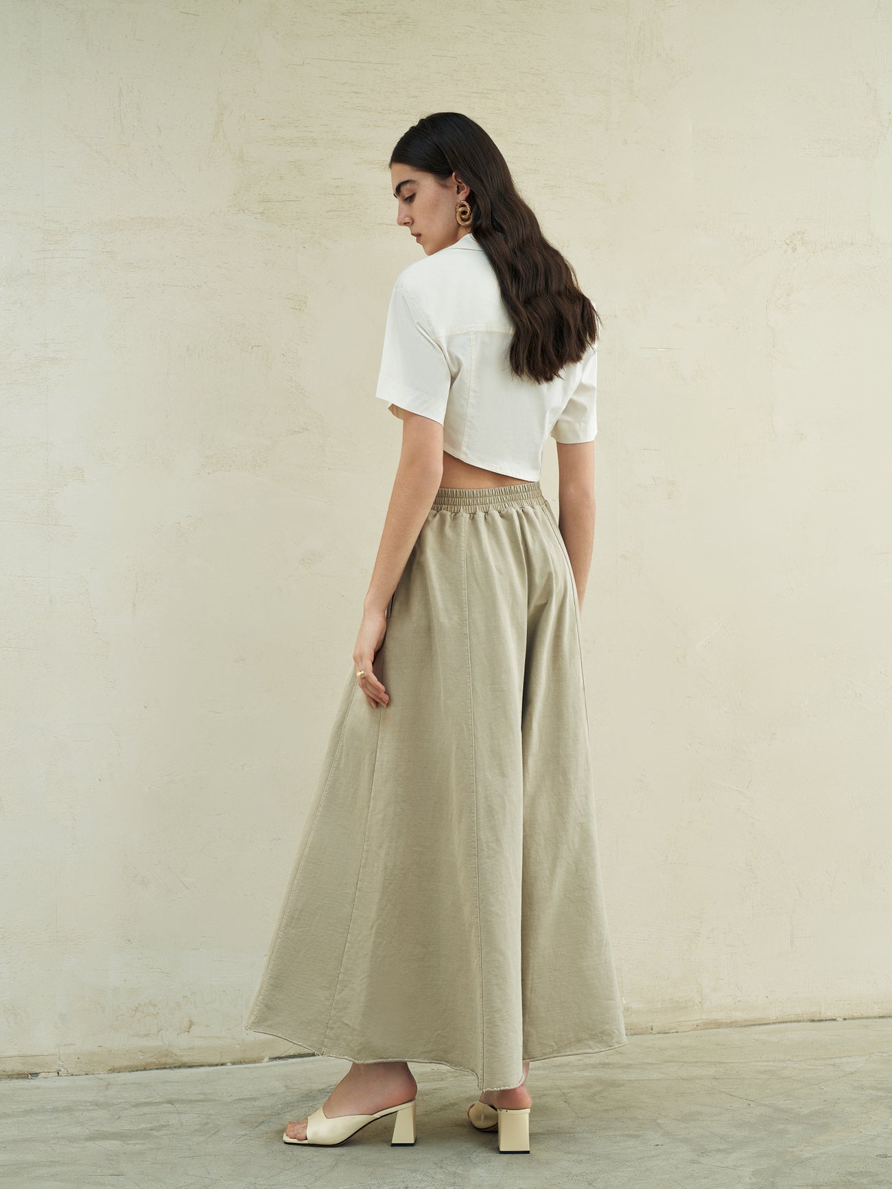 Twist Front V-Neck Overhead Shirt