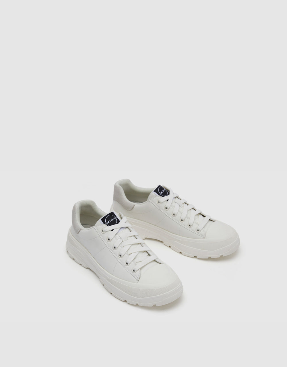 Round Toe Vegan Leather Sneakers