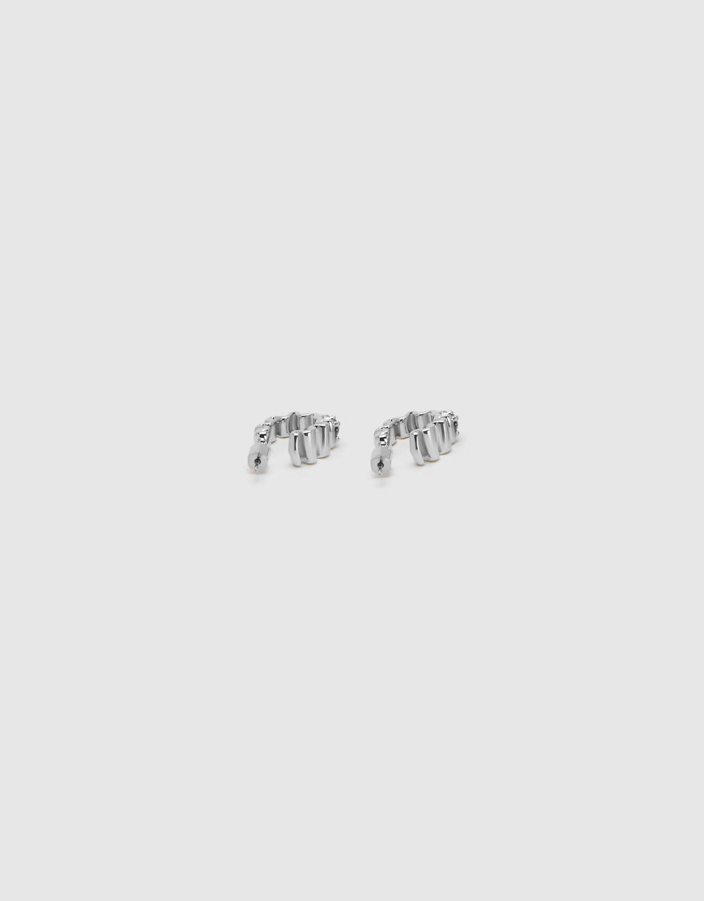C Hoop Earrings With Crystals