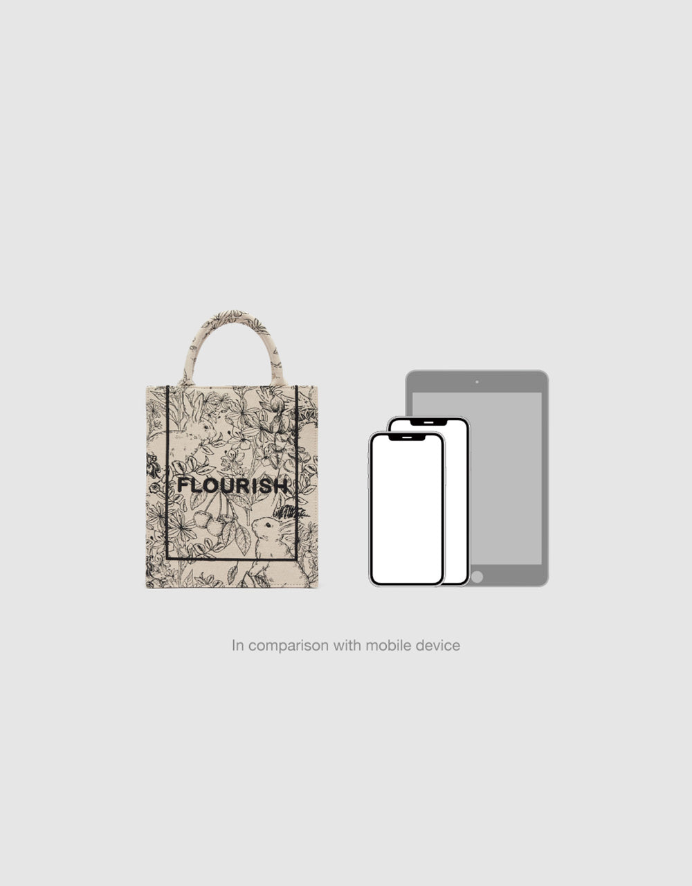 Flower Printed Shoulder Bag