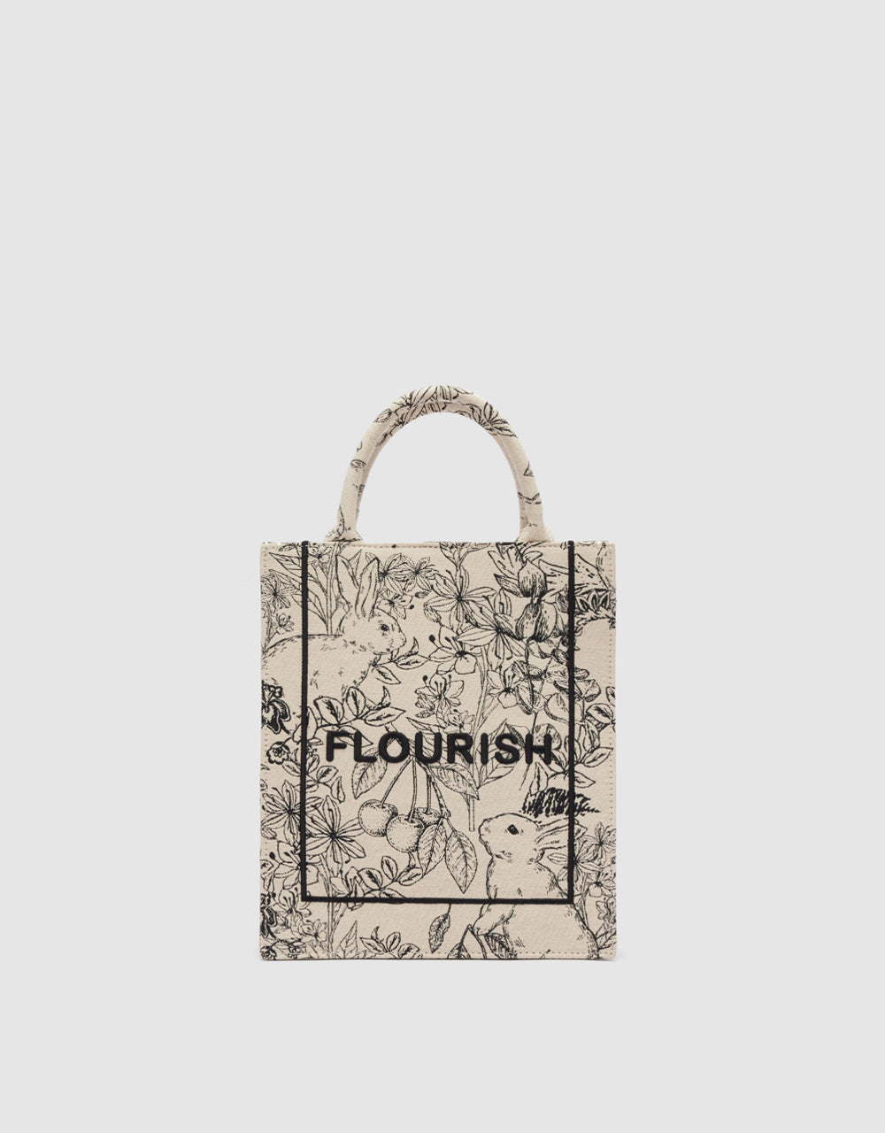 Flower Printed Shoulder Bag