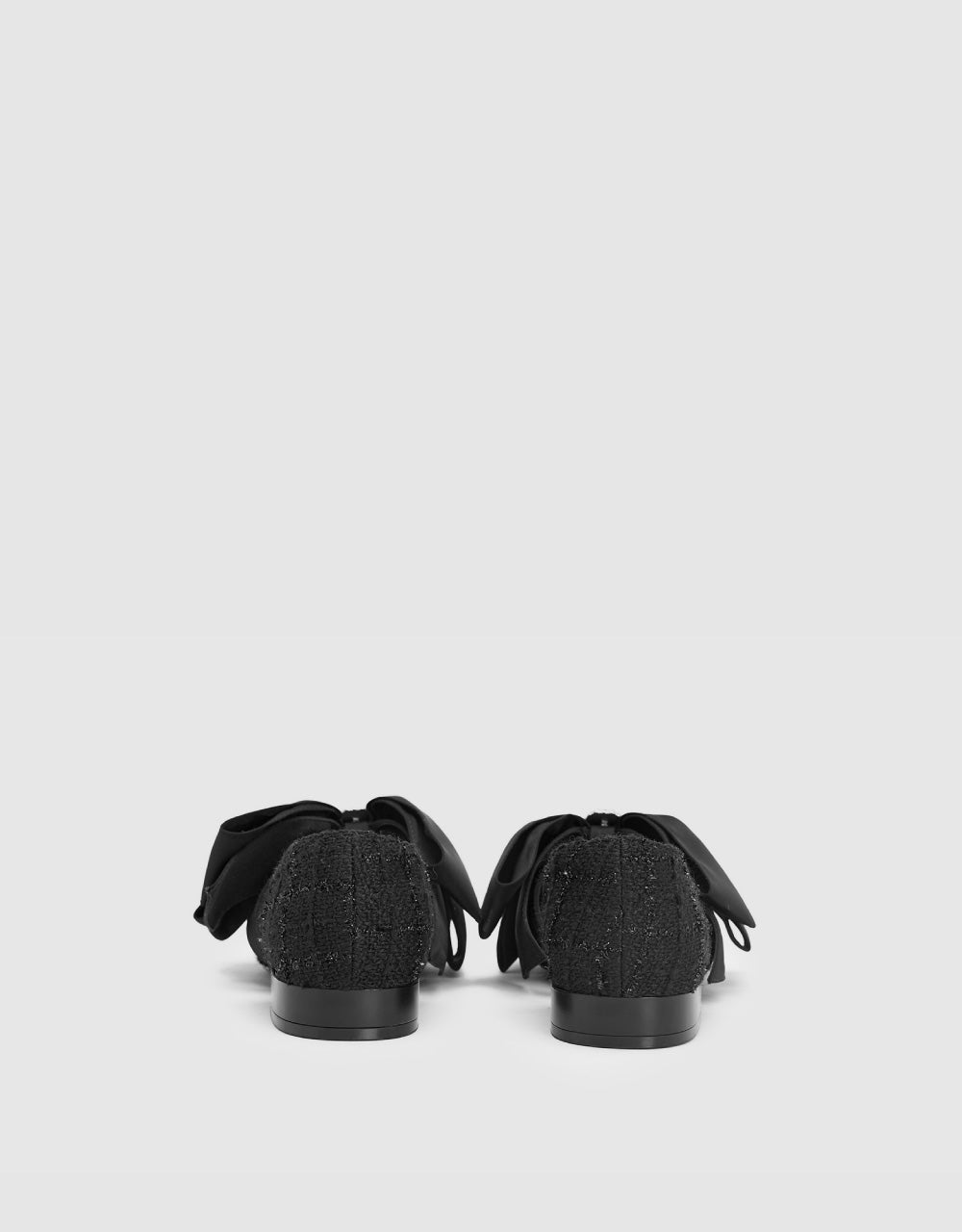 Tweed Bow Décor Slingbacks