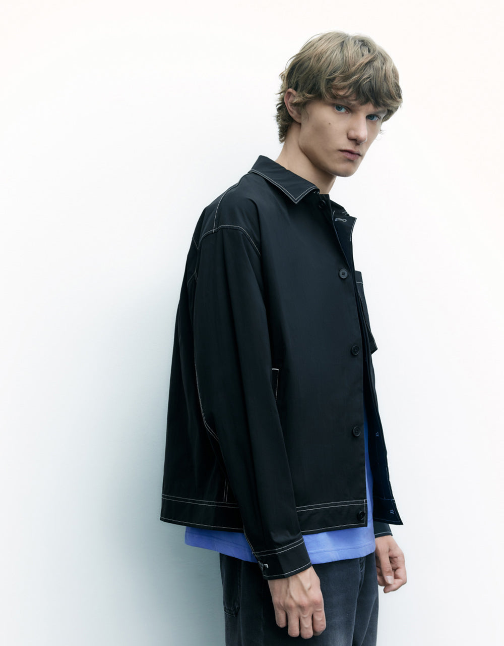 Button Up Jacket With Pocket