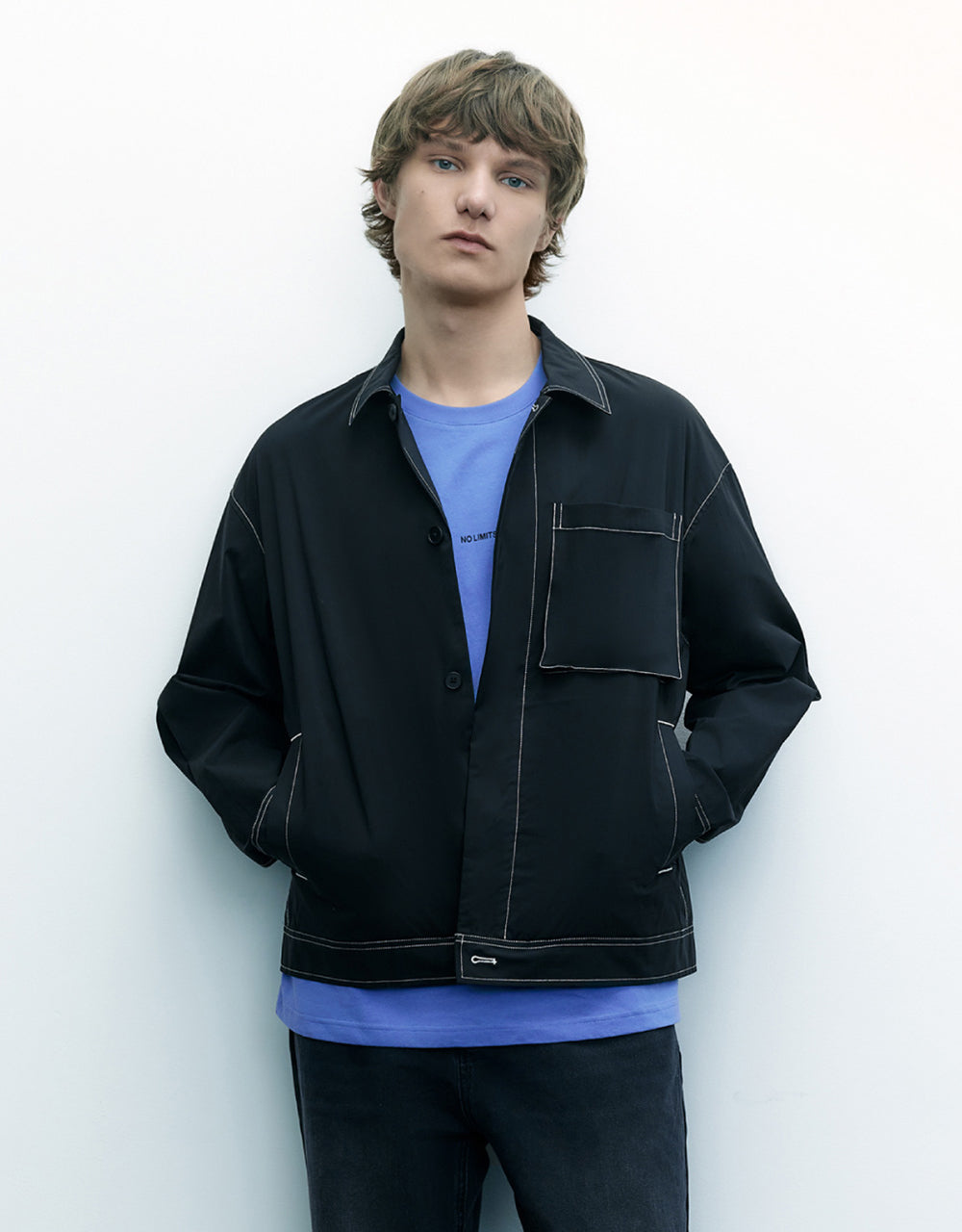 Button Up Jacket With Pocket