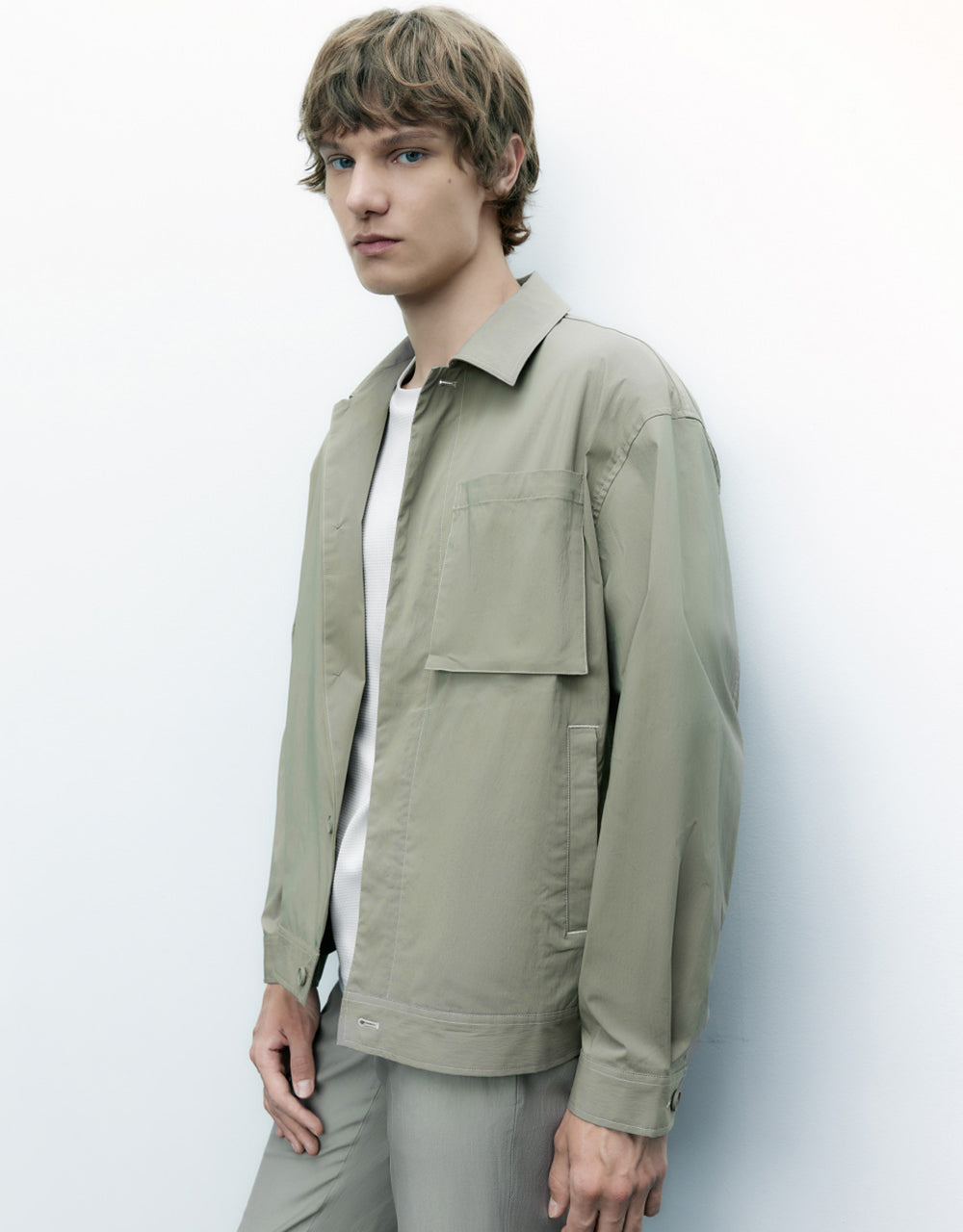 Button Up Jacket With Pocket