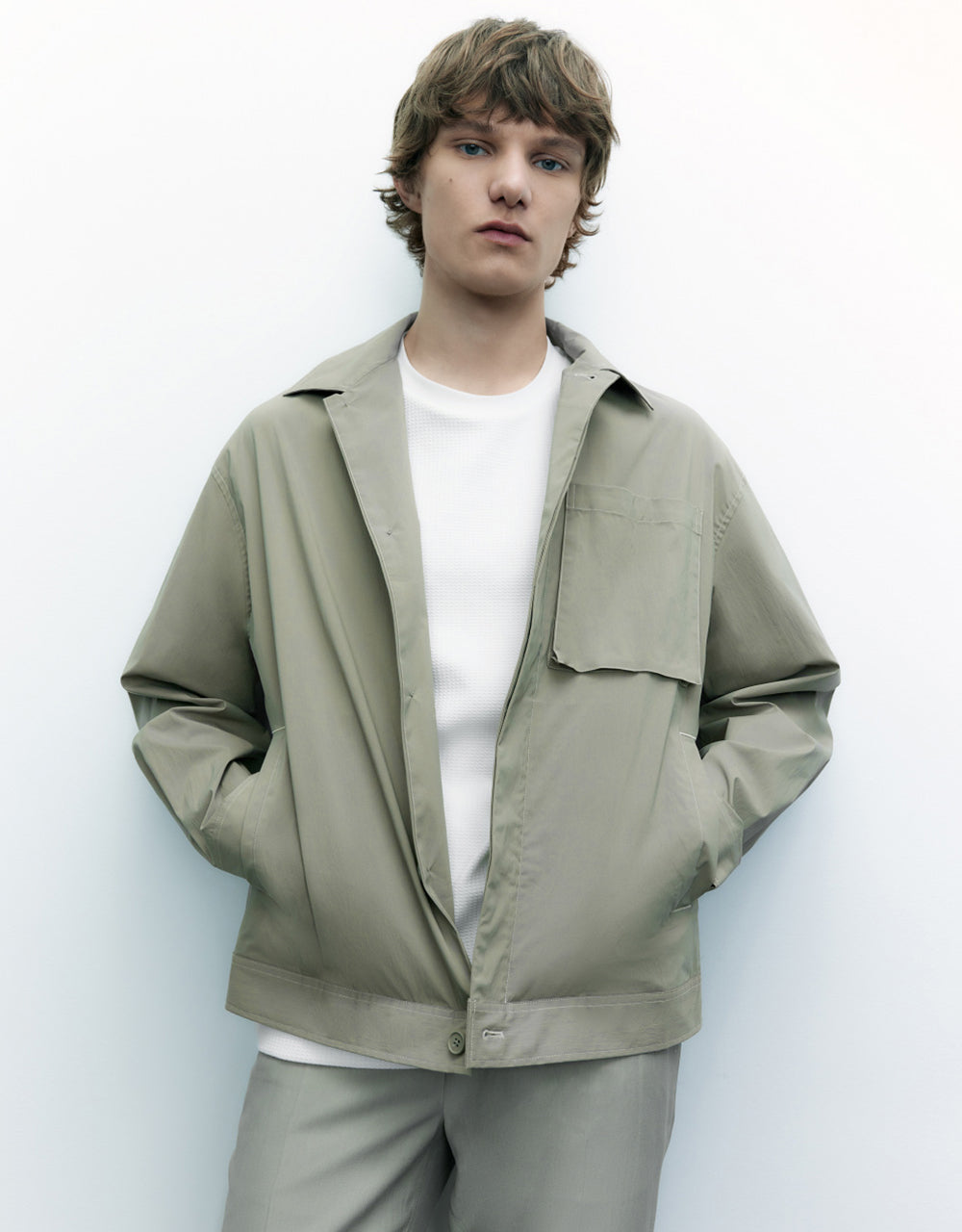 Button Up Jacket With Pocket