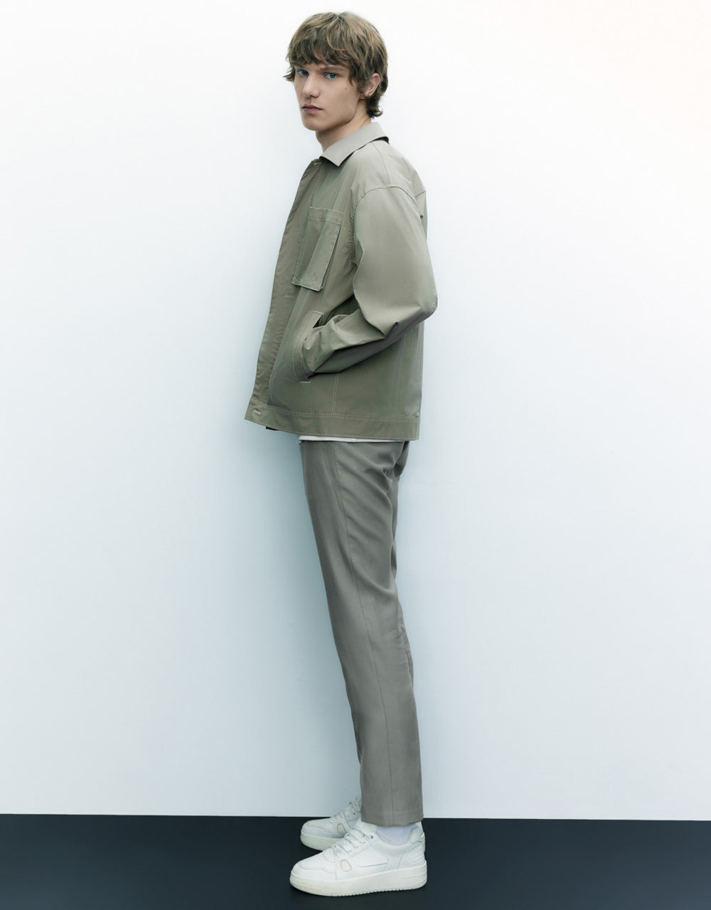 Button Up Jacket With Pocket