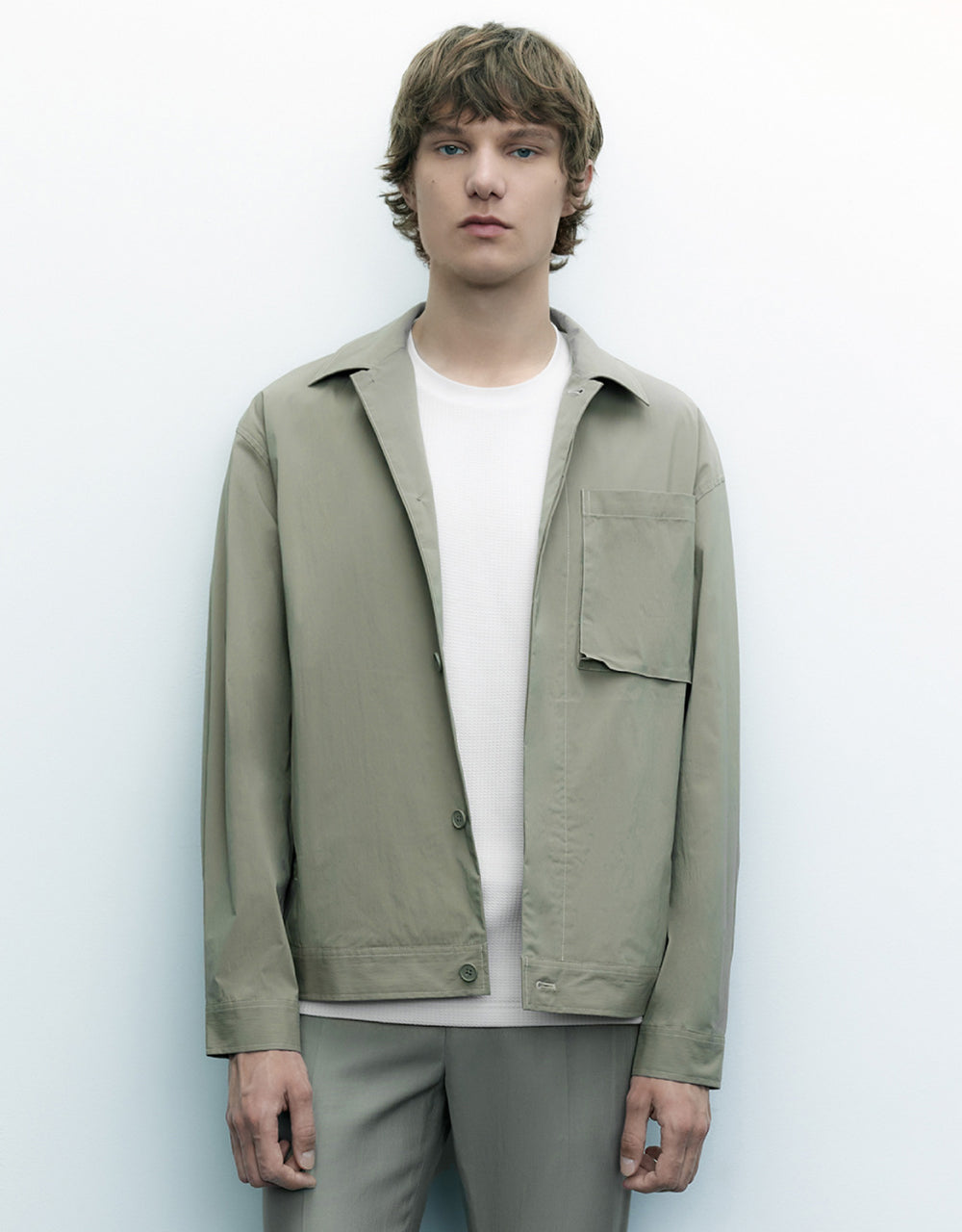 Button Up Jacket With Pocket