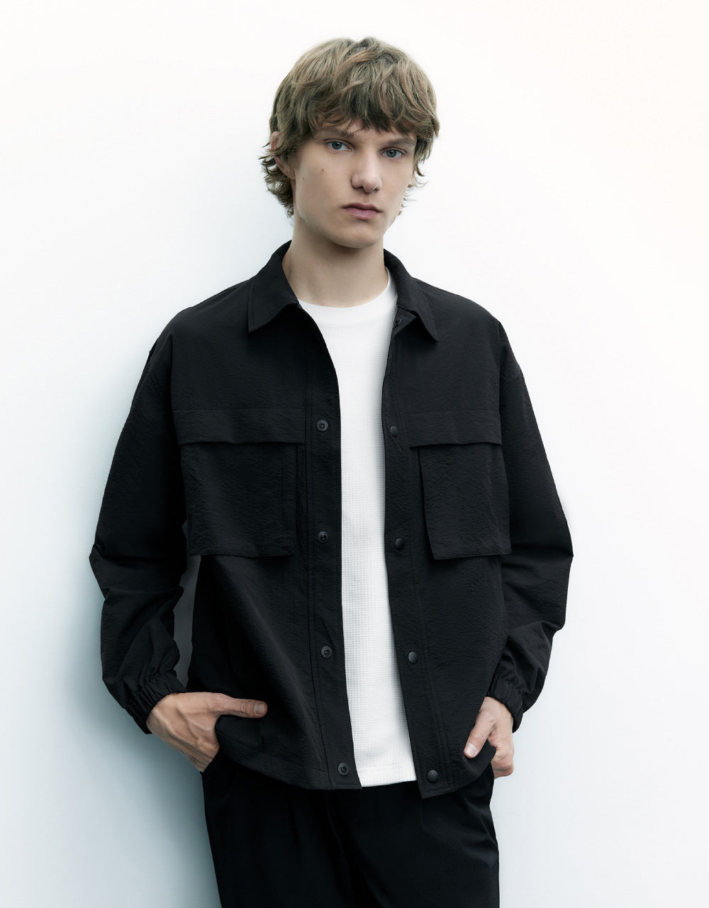 Thin Drop Shoulder Sleeve Jacket
