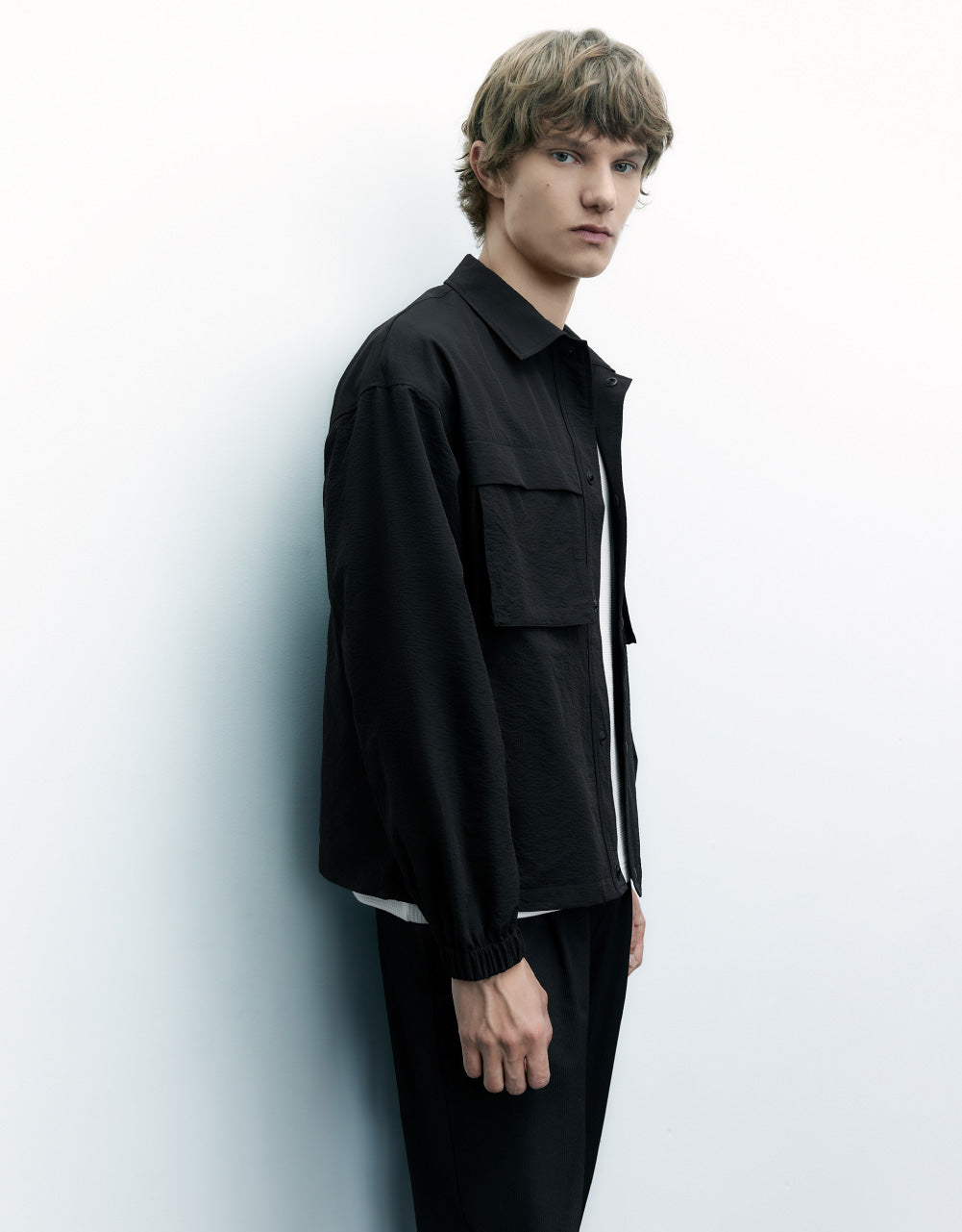 Thin Drop Shoulder Sleeve Jacket