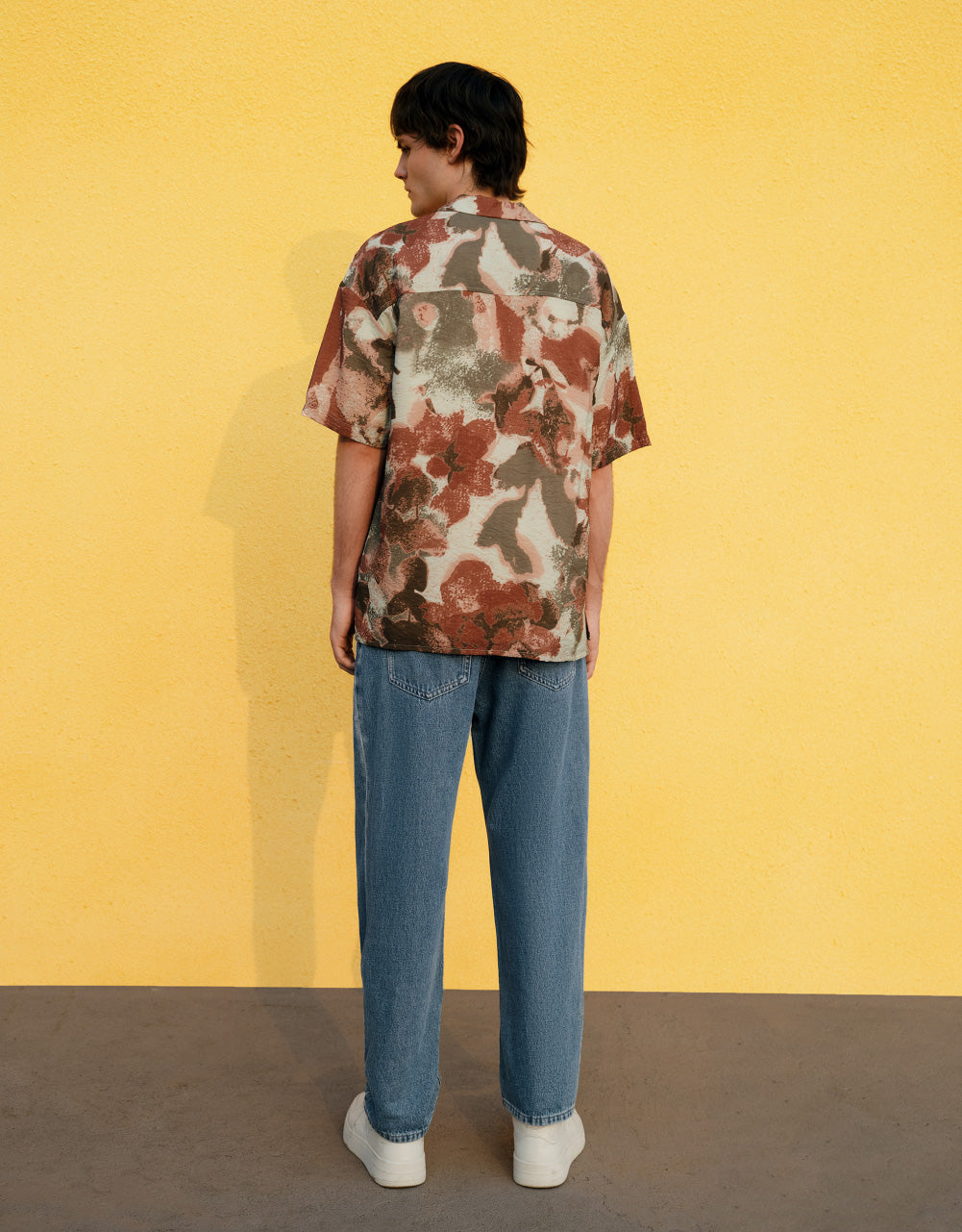 Printed Drop Shoulder Loose Shirt