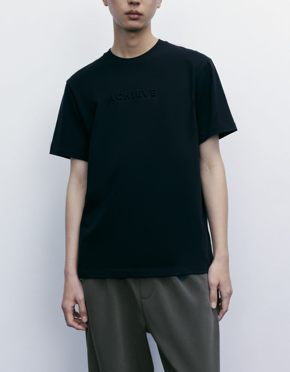 Embossed Letter Print T-Shirt