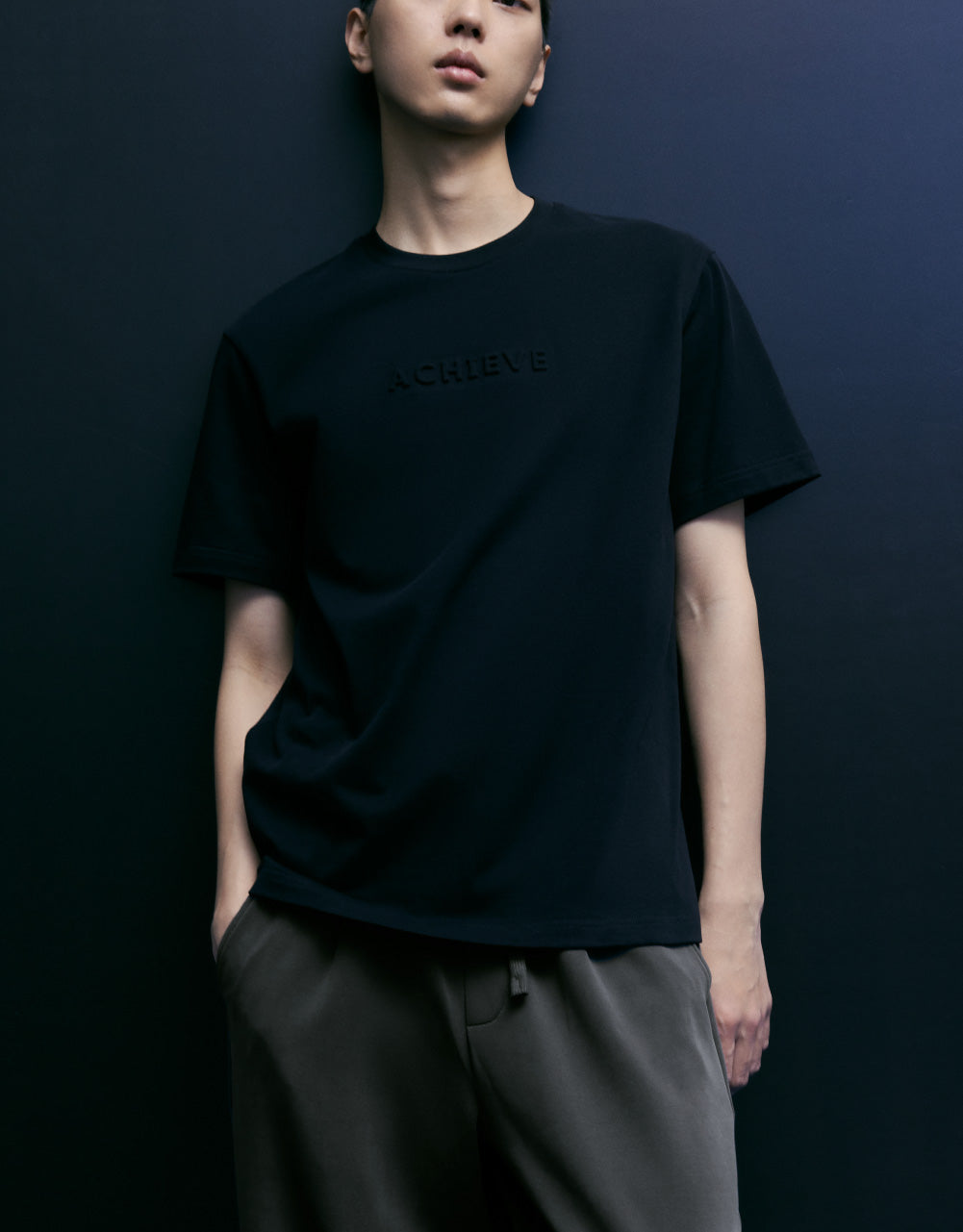 Embossed Letter Print T-Shirt