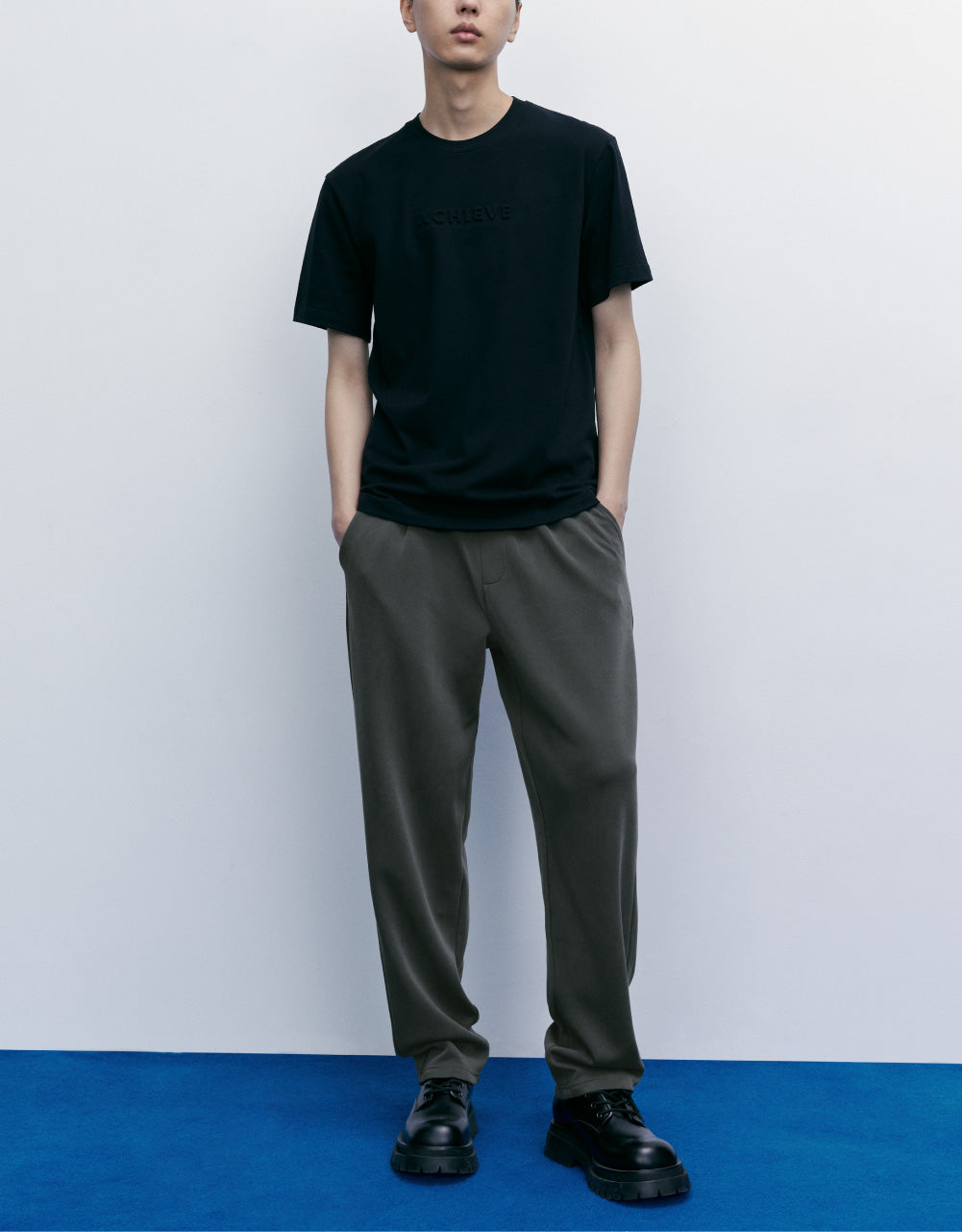 Embossed Letter Print T-Shirt