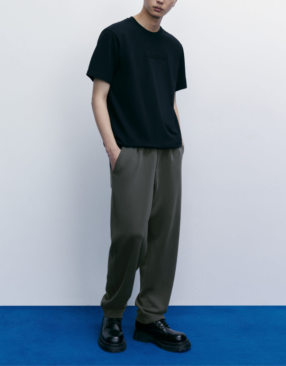 Embossed Letter Print T-Shirt
