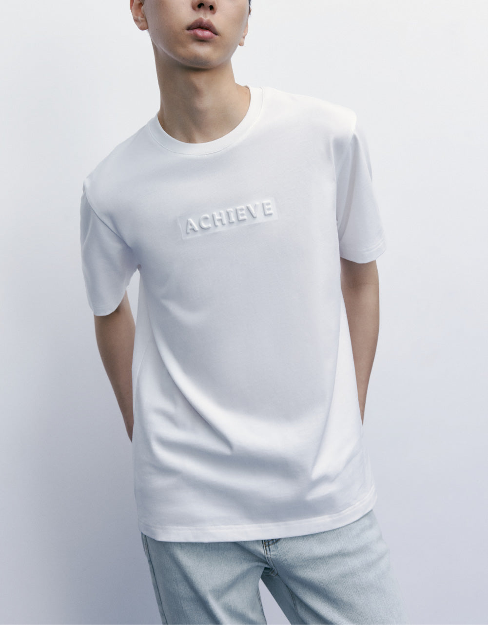 Embossed Letter Print T-Shirt