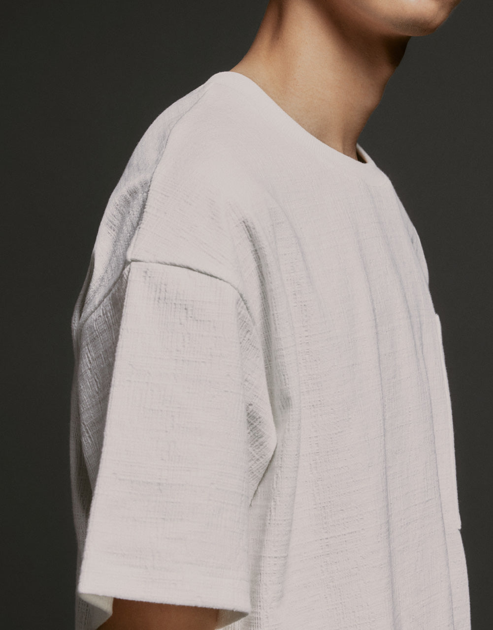 Textured Crew Neck T-Shirt