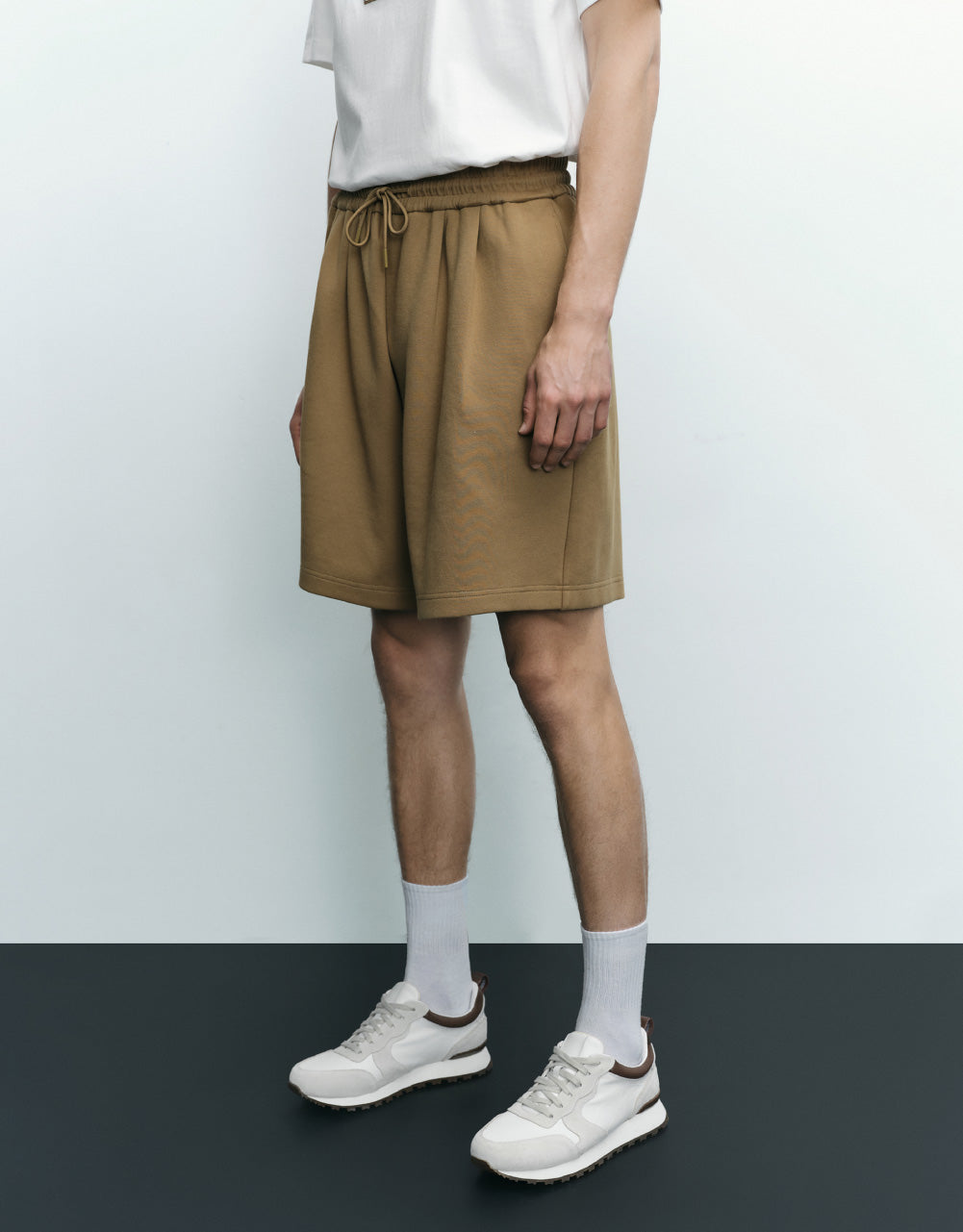 Drawstring Waist Knitted Shorts