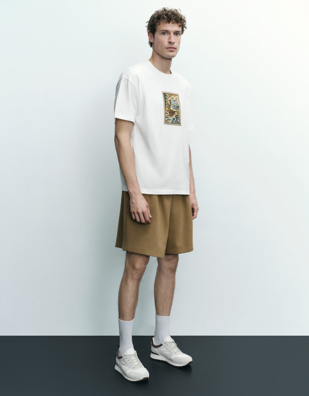 Drawstring Waist Knitted Shorts