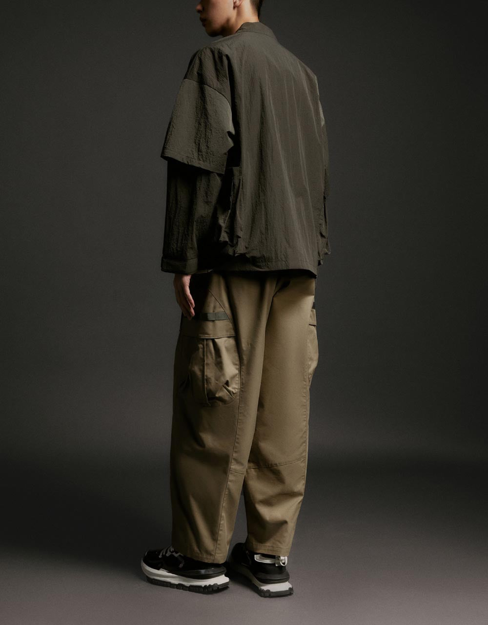 Kimono Lapel Mid-Length Jacket