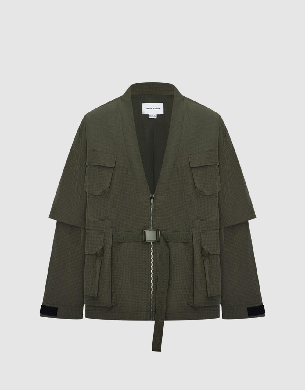Kimono Lapel Mid-Length Jacket