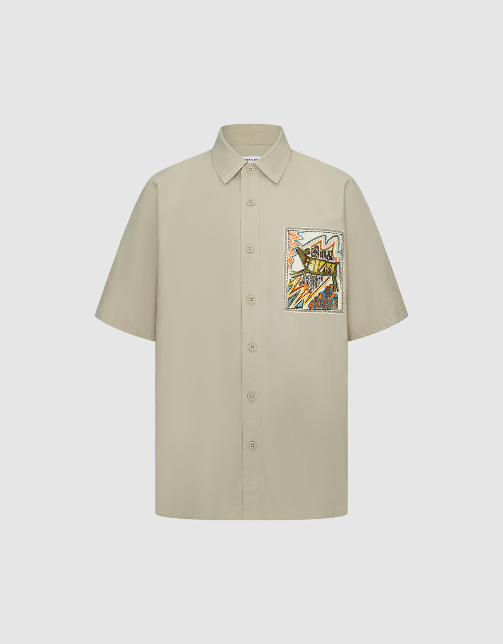 Printed Button Up Loose Shirt