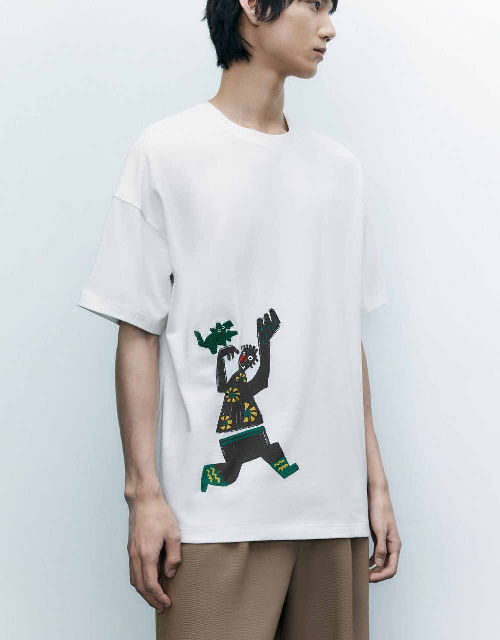 Cartoon Printed Crew Neck T-Shirt