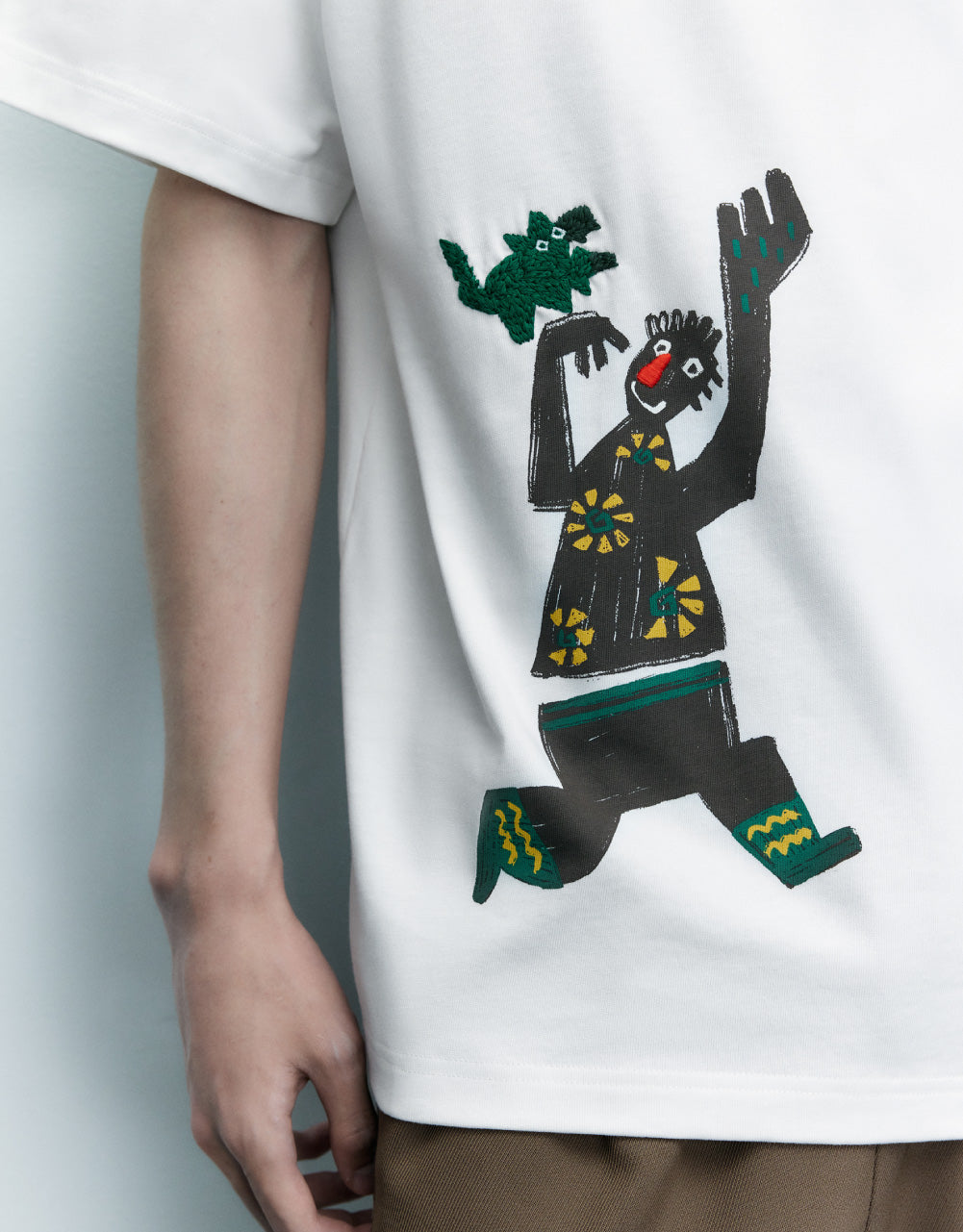 Cartoon Printed Crew Neck T-Shirt