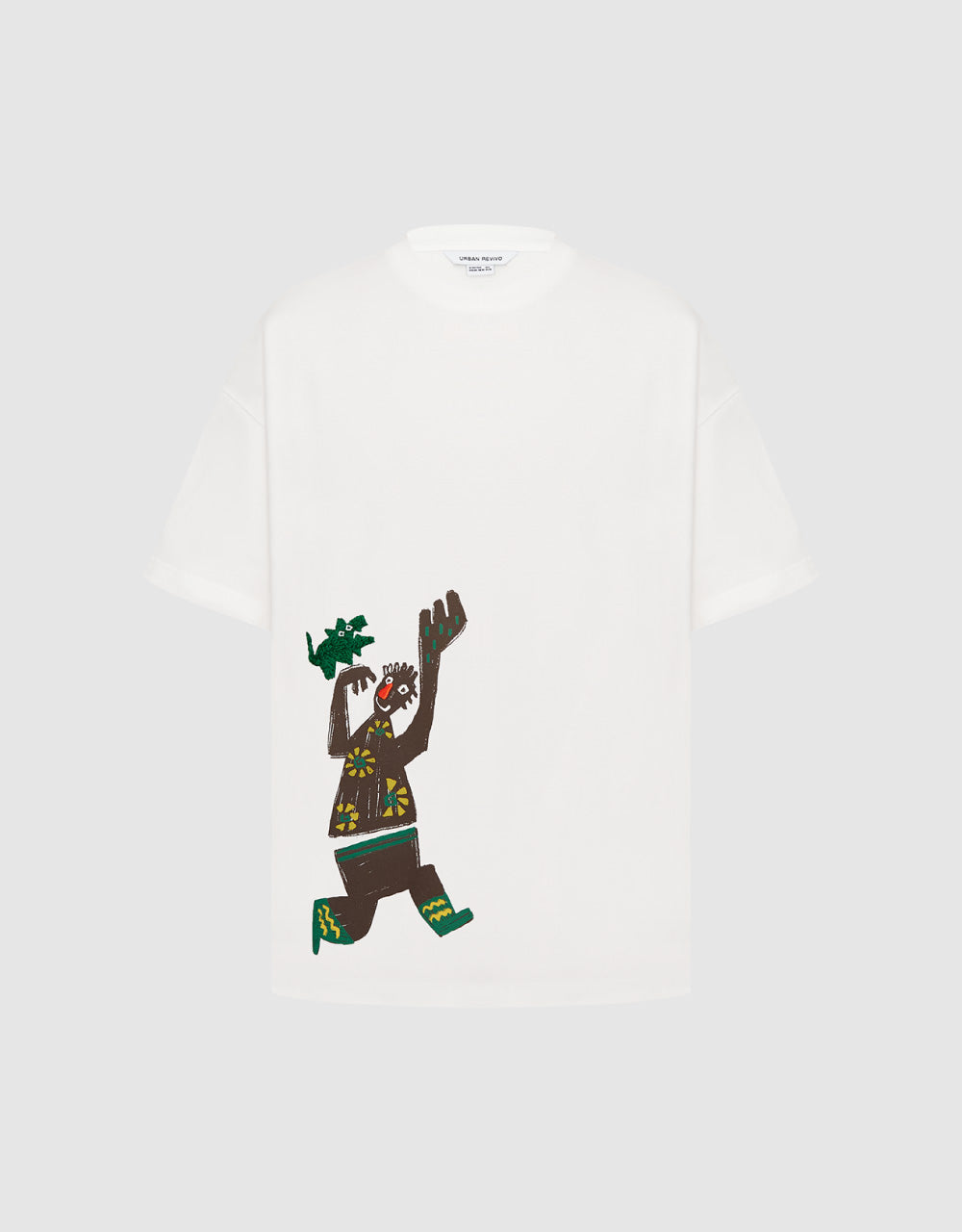 Cartoon Printed Crew Neck T-Shirt